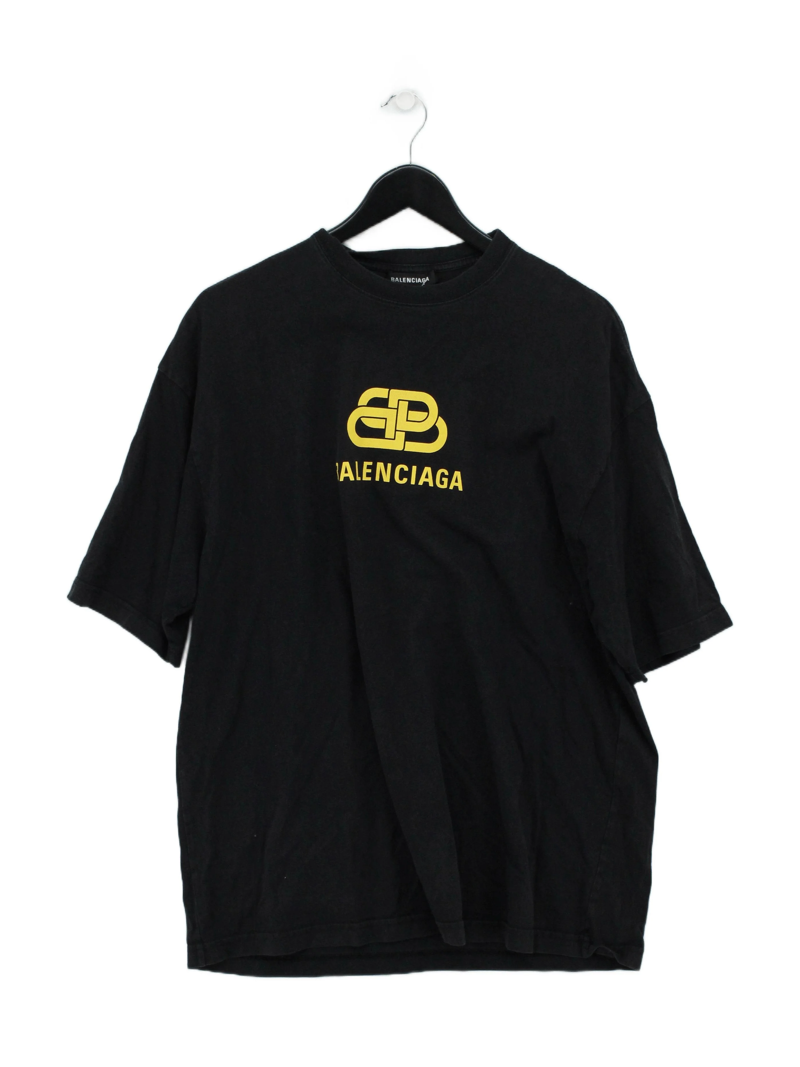 Balenciaga Men's T-Shirt M Black Graphic 100% Cotton Basic - Image 2