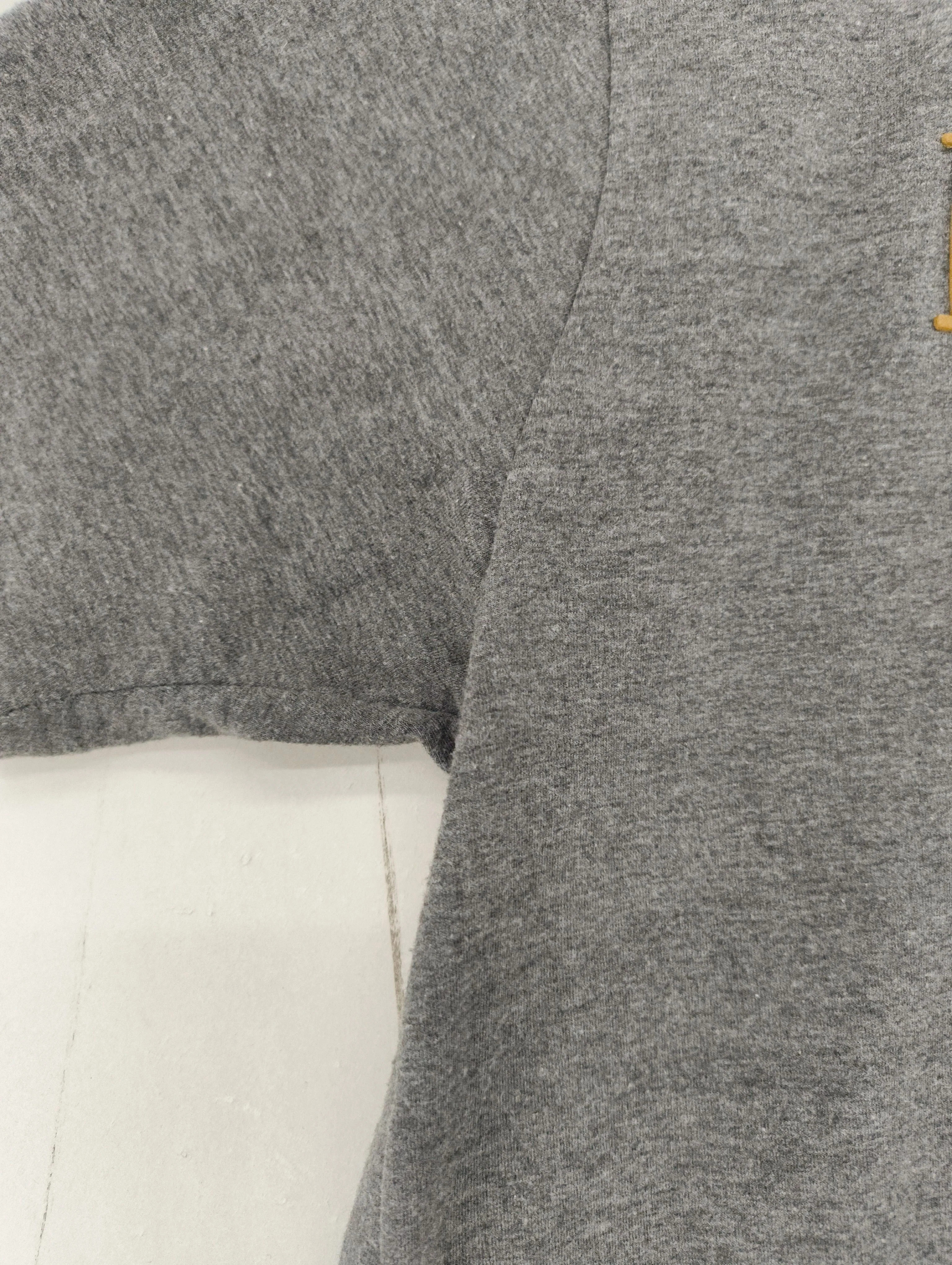 Balmain Men's T-Shirt L Grey Graphic 100% Cotton Basic - Image 5