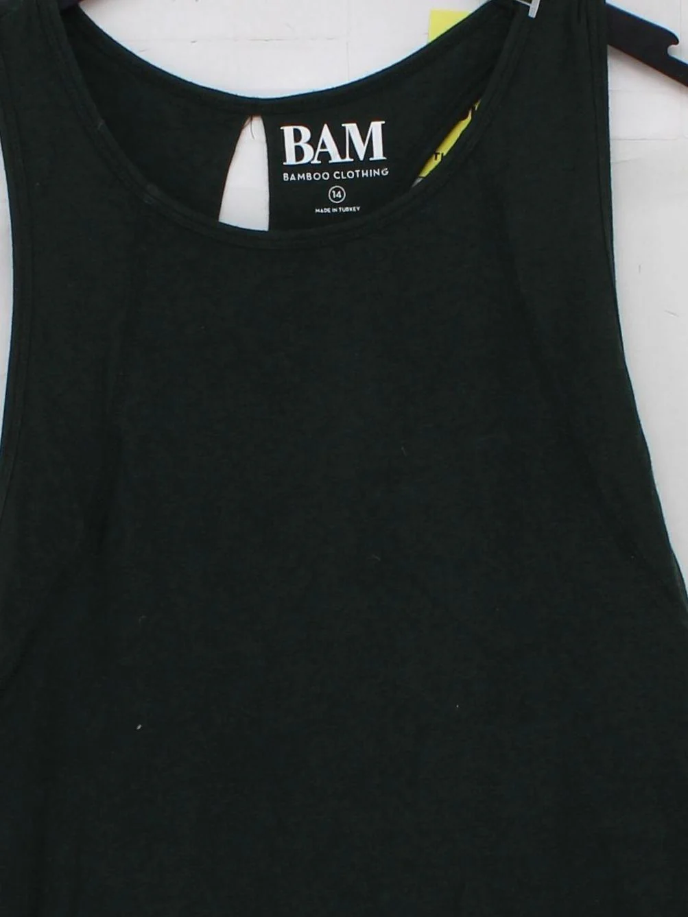Bam Bamboo Women's T-Shirt UK 14 Green Viscose with Cotton, Elastane Basic - Image 3