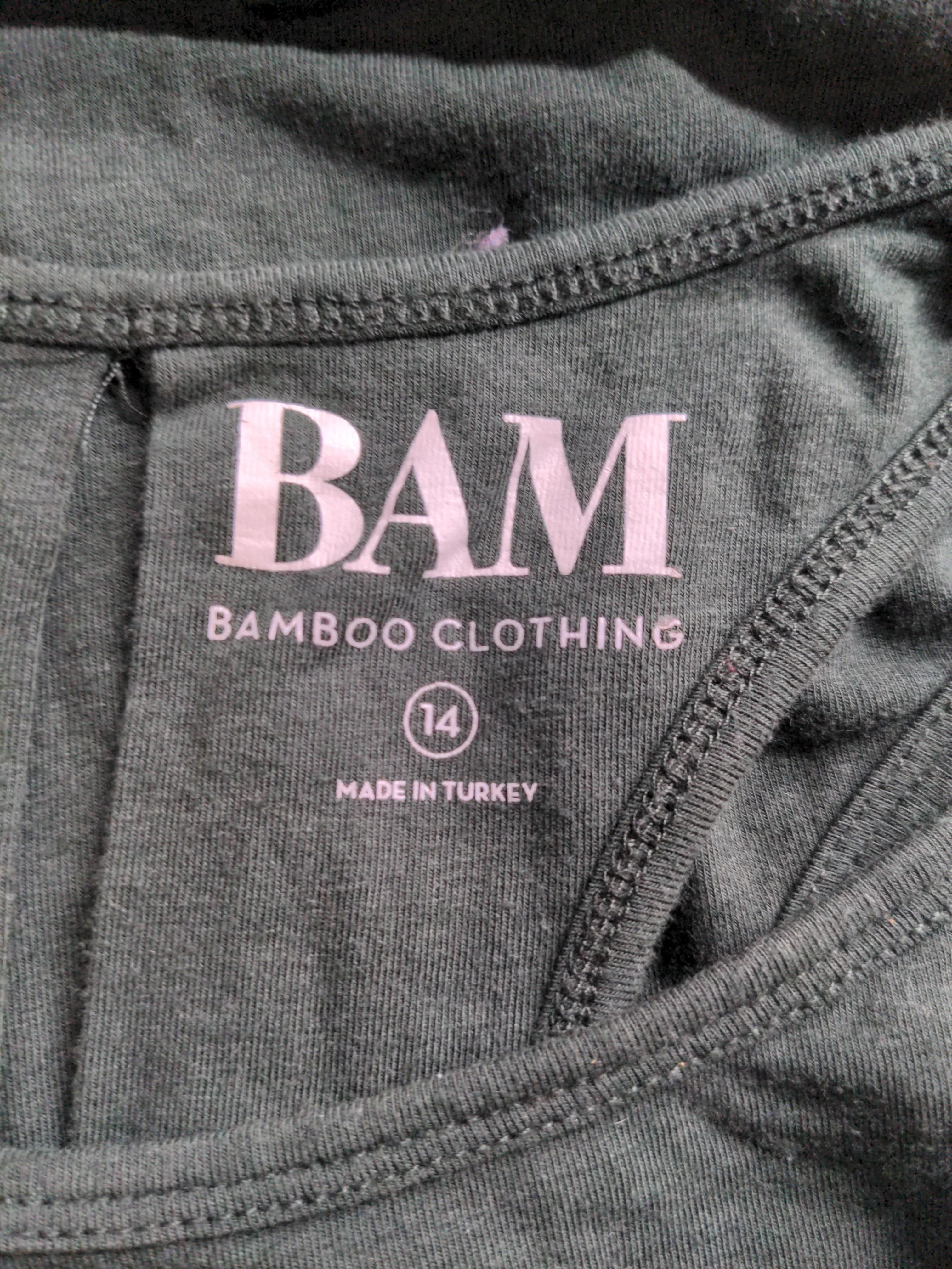 Bam Bamboo Women's T-Shirt UK 14 Green Viscose with Cotton, Elastane Basic - Image 5