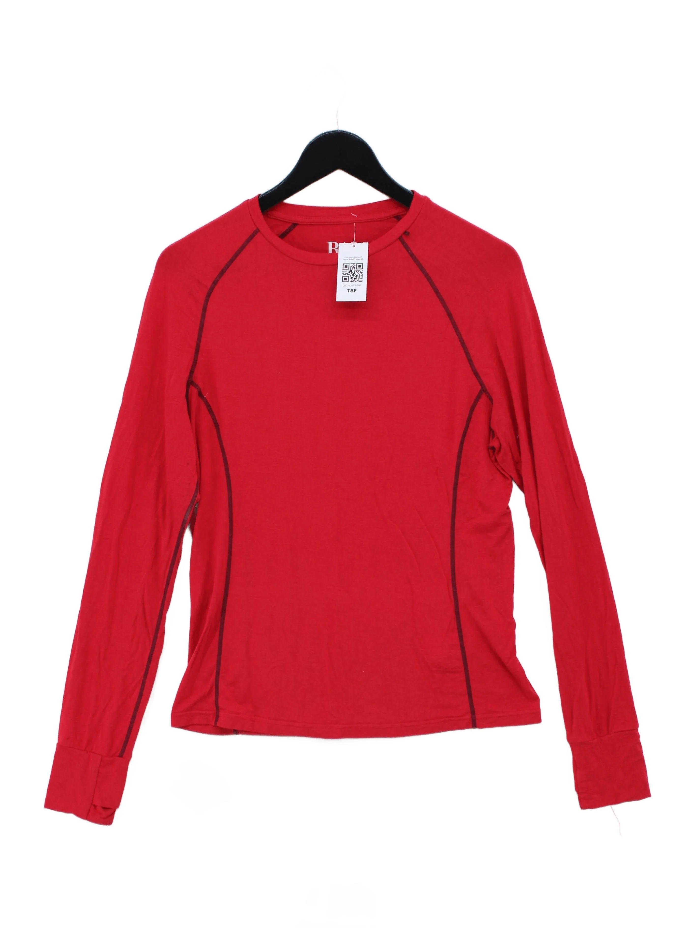 Bam Bamboo Women's T-Shirt UK 14 Red Viscose with Acetate, Elastane Basic