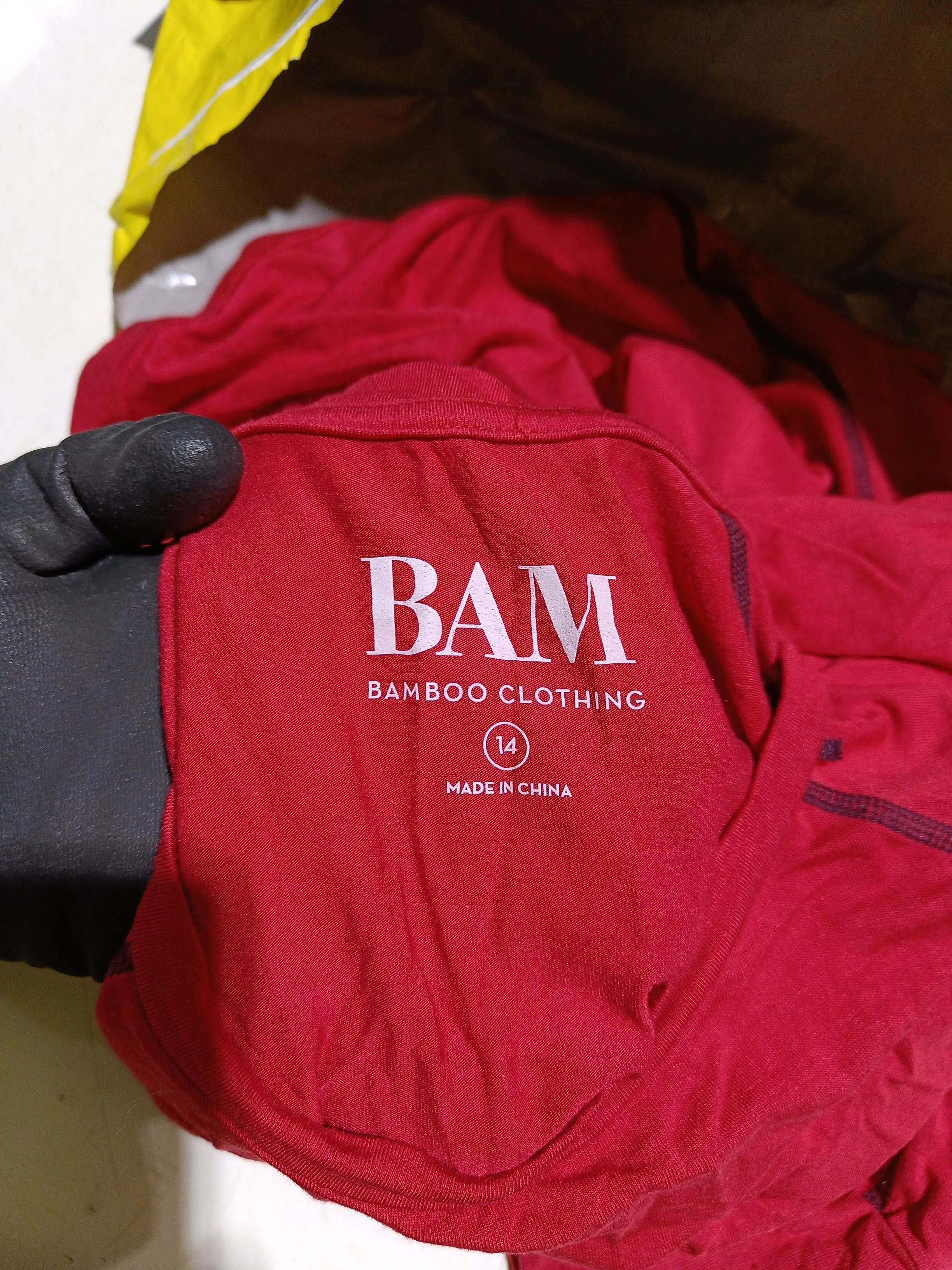 Bam Bamboo Women's T-Shirt UK 14 Red Viscose with Acetate, Elastane Basic - Image 5
