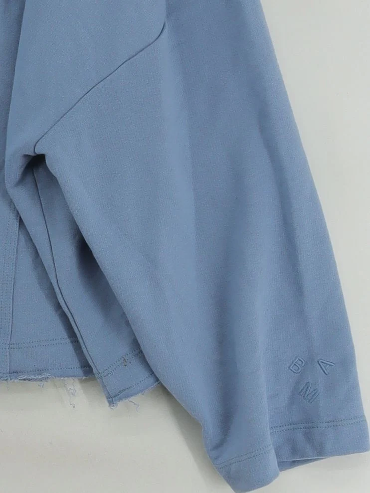 BAM Women's Jumper L Blue Viscose with Cotton Round Neck Pullover - Image 4