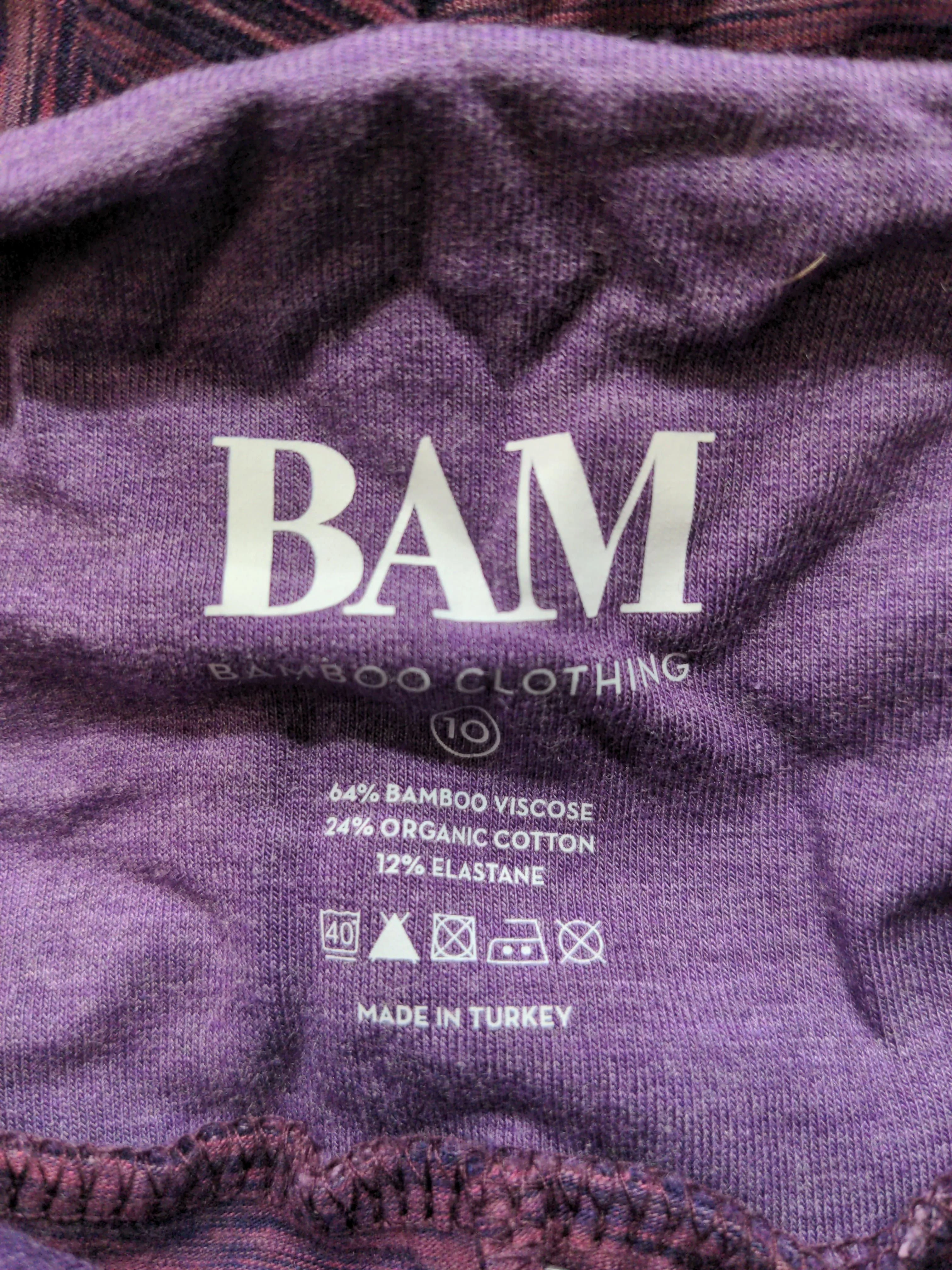 BAM Women's Leggings UK 10 Purple Viscose with Cotton, Elastane Full length - Image 5