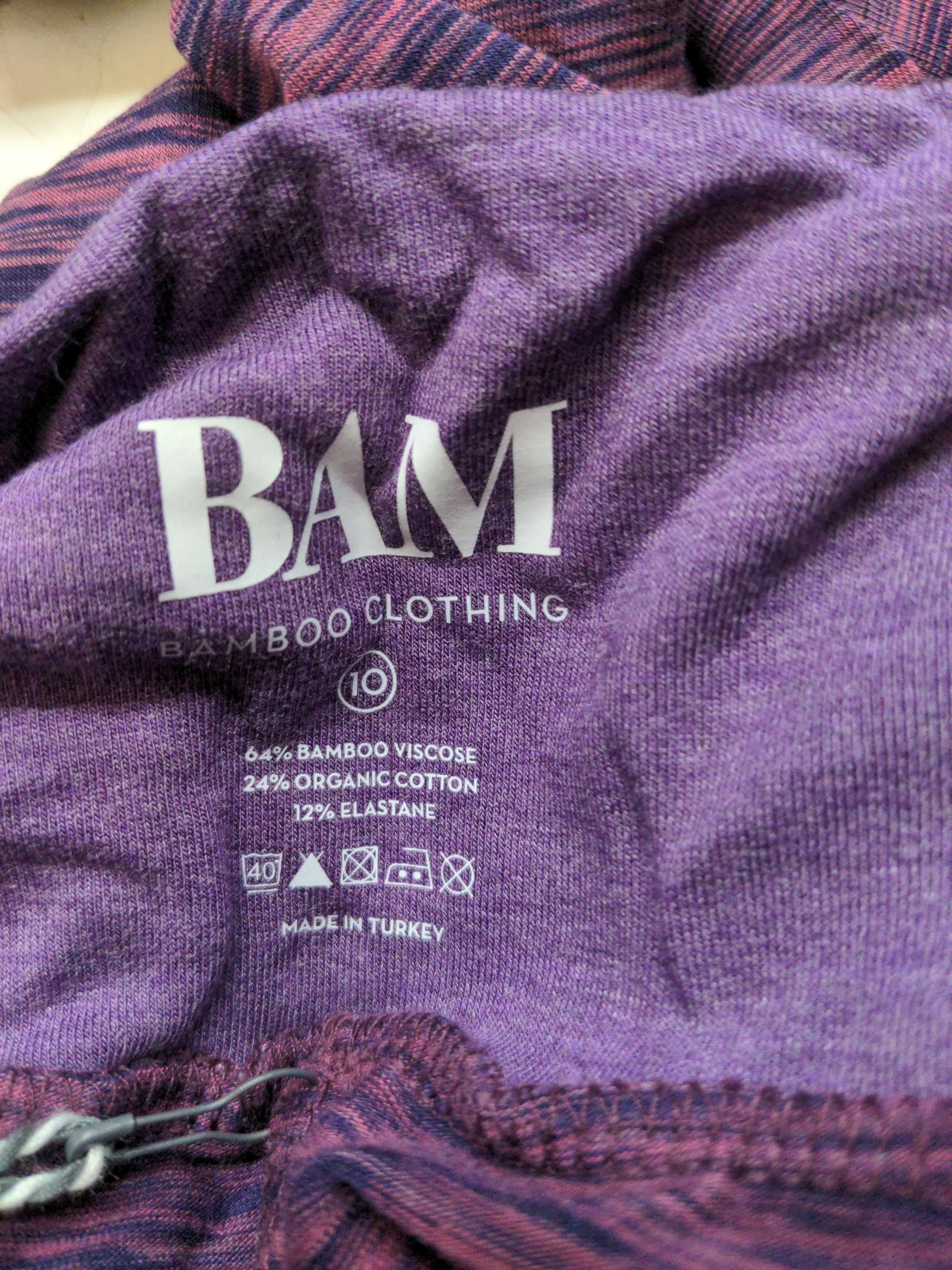 BAM Women's Leggings UK 10 Purple Viscose with Cotton, Elastane Full length - Image 6