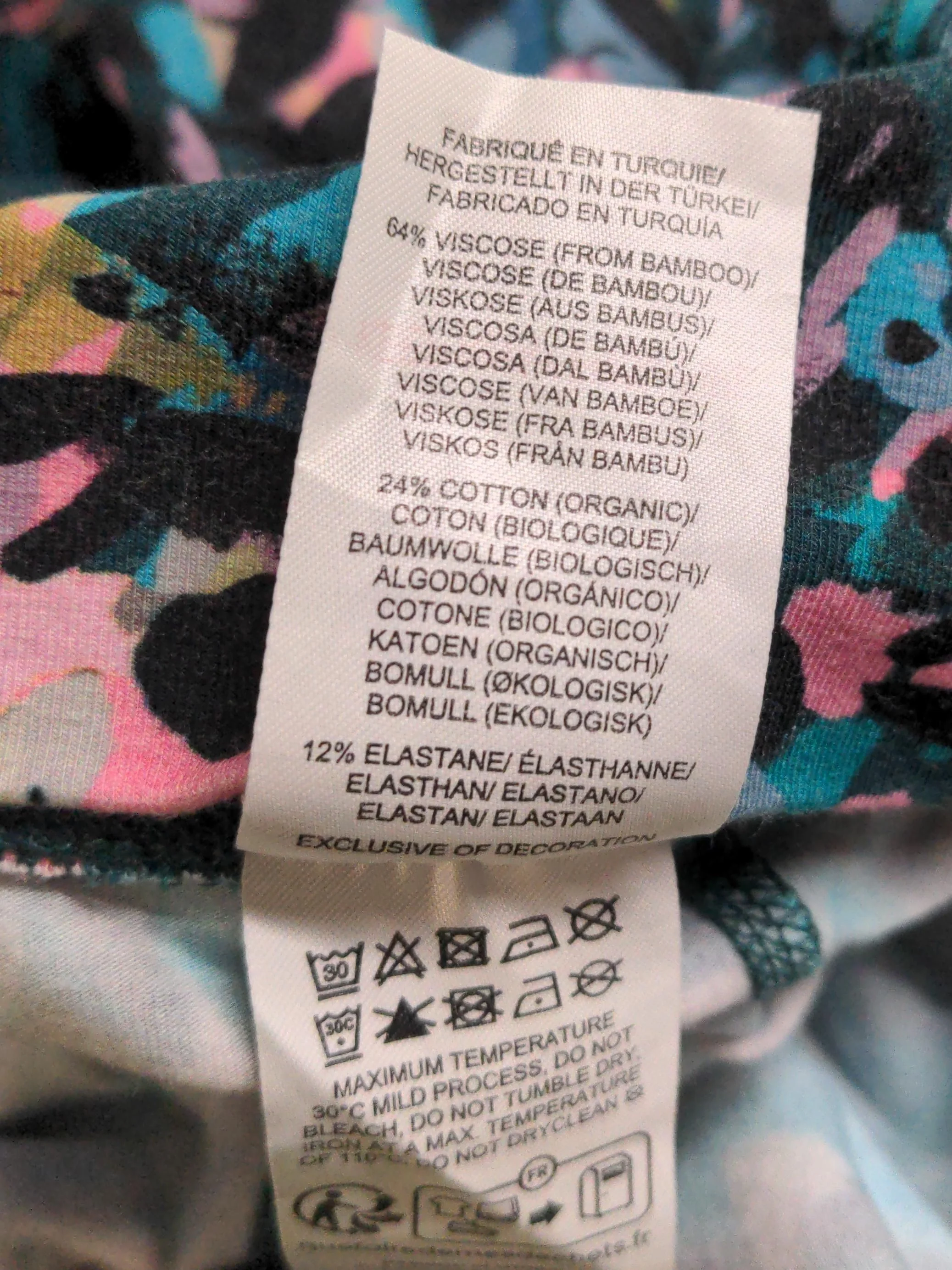 BAM Women's Leggings UK 14 Multi Viscose with Cotton, Elastane Cropped - Image 6