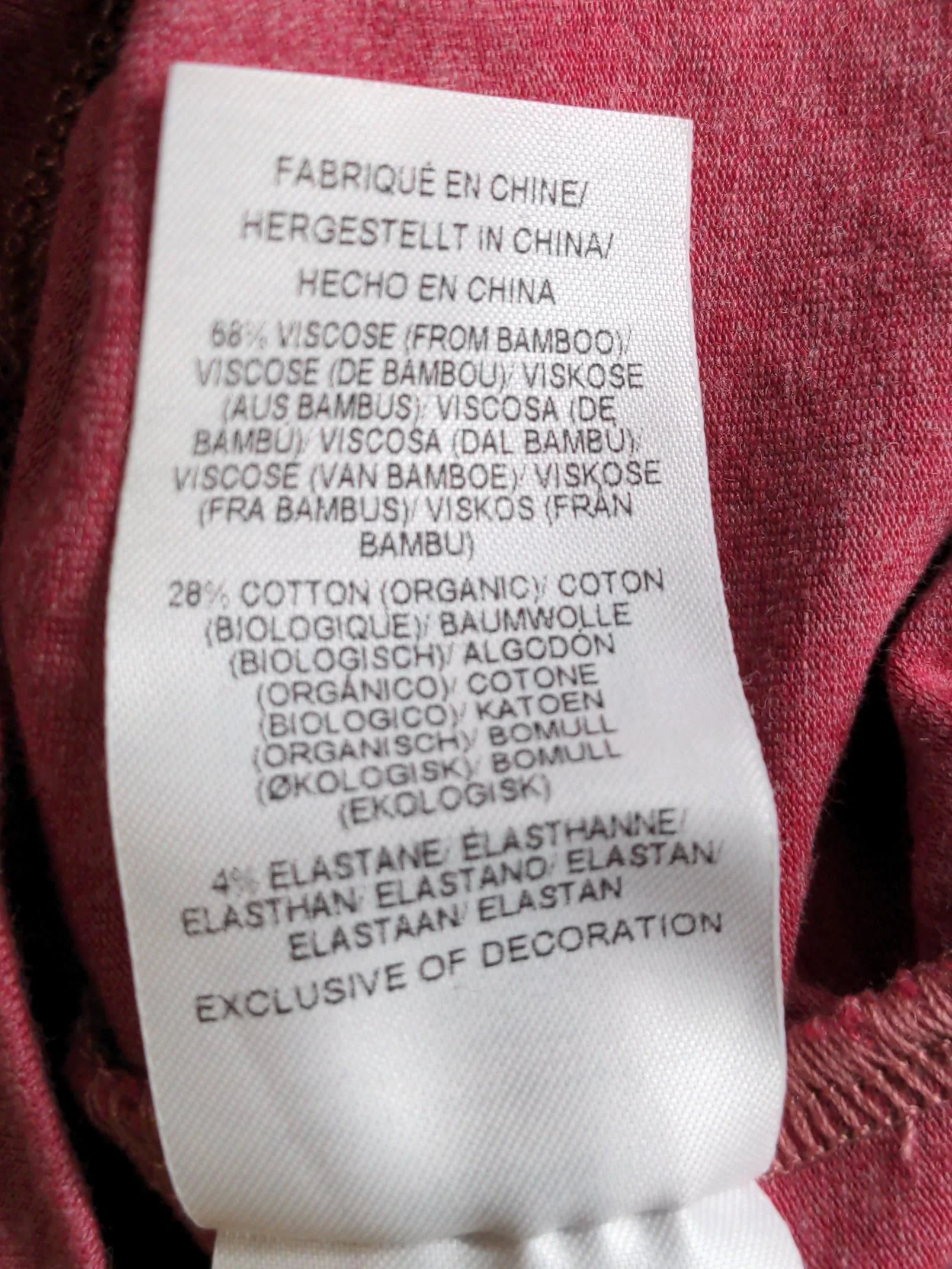 BAM Women's Maternity Top UK 14 Red Viscose with Cotton, Elastane Pullover - Image 6