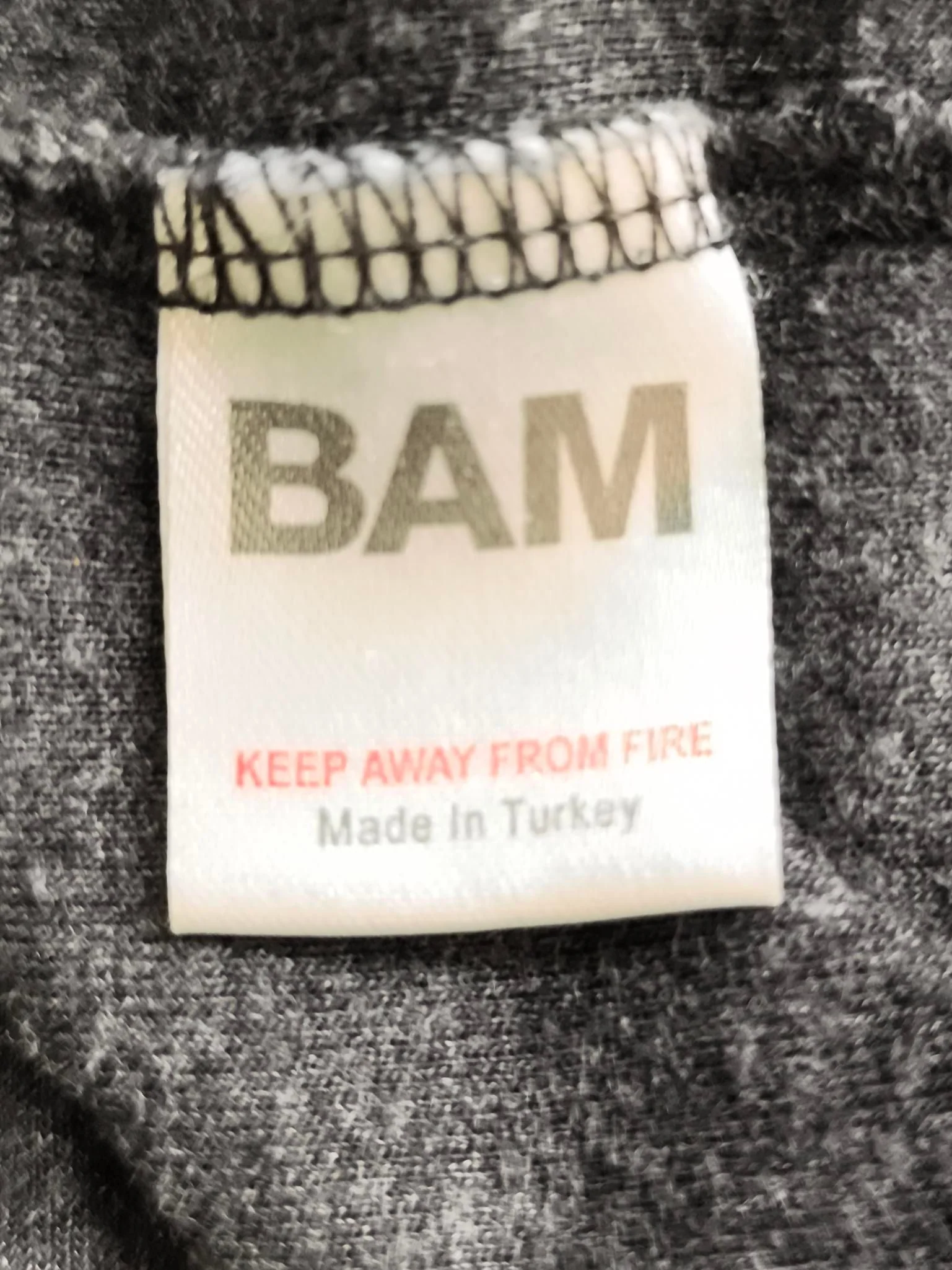 BAM Women's T-Shirt M Grey Cotton with Elastane Short Sleeve Round Neck Basic - Image 6