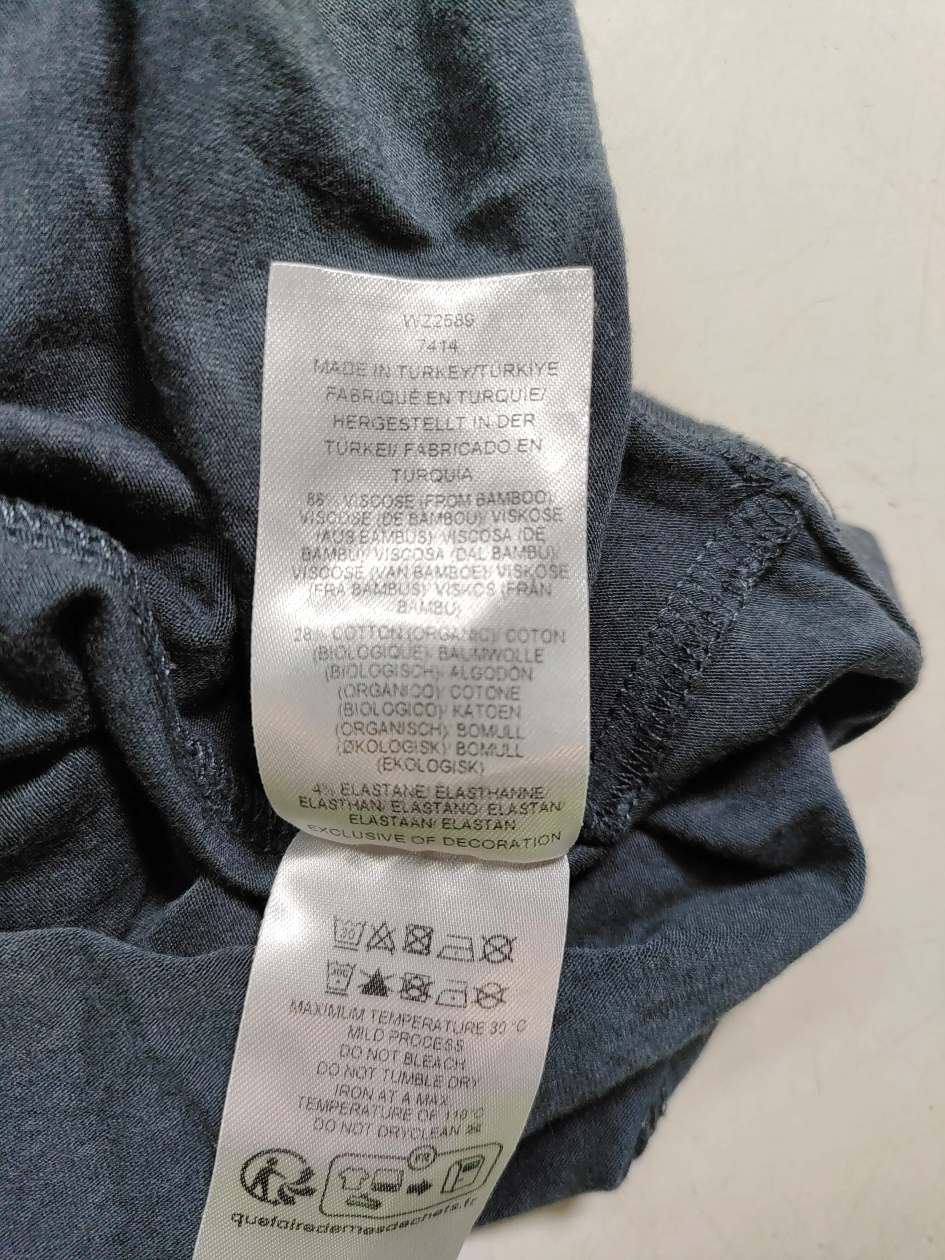 BAM Women's T-Shirt UK 10 Grey Viscose with Cotton, Elastane Basic - Image 6