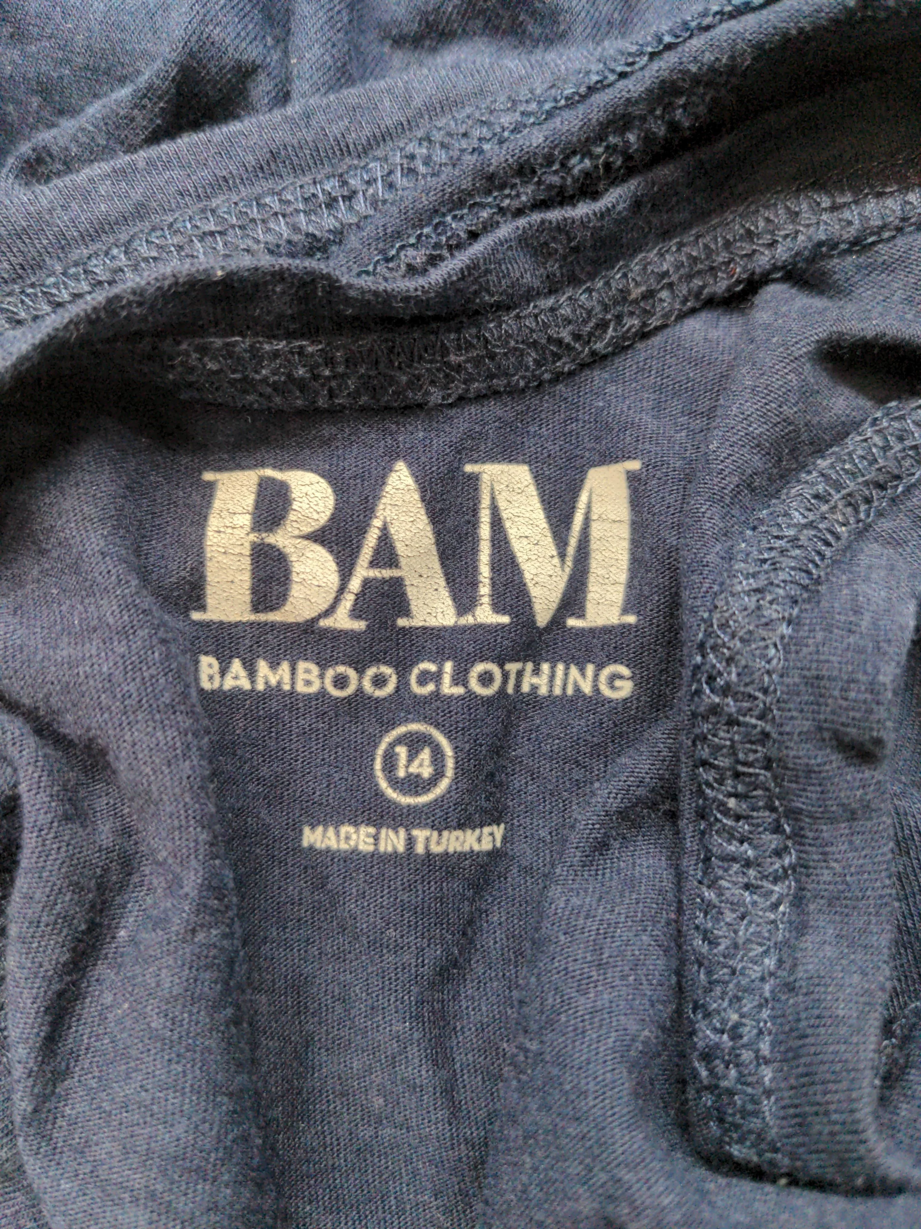 BAM Women's T-Shirt UK 14 Blue Viscose with Cotton Sleeveless Round Neck Basic - Image 5