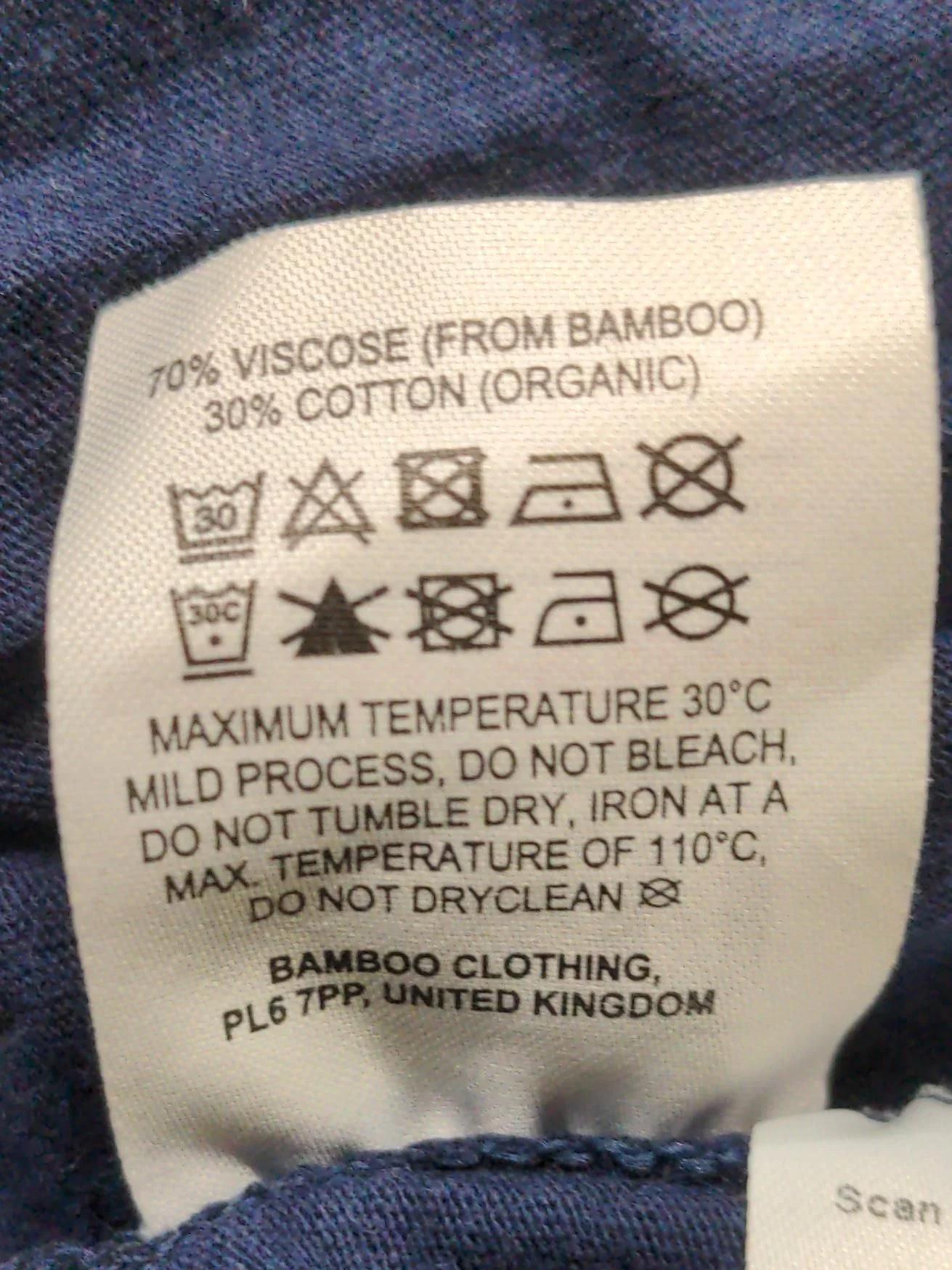 BAM Women's T-Shirt UK 14 Blue Viscose with Cotton Sleeveless Round Neck Basic - Image 6