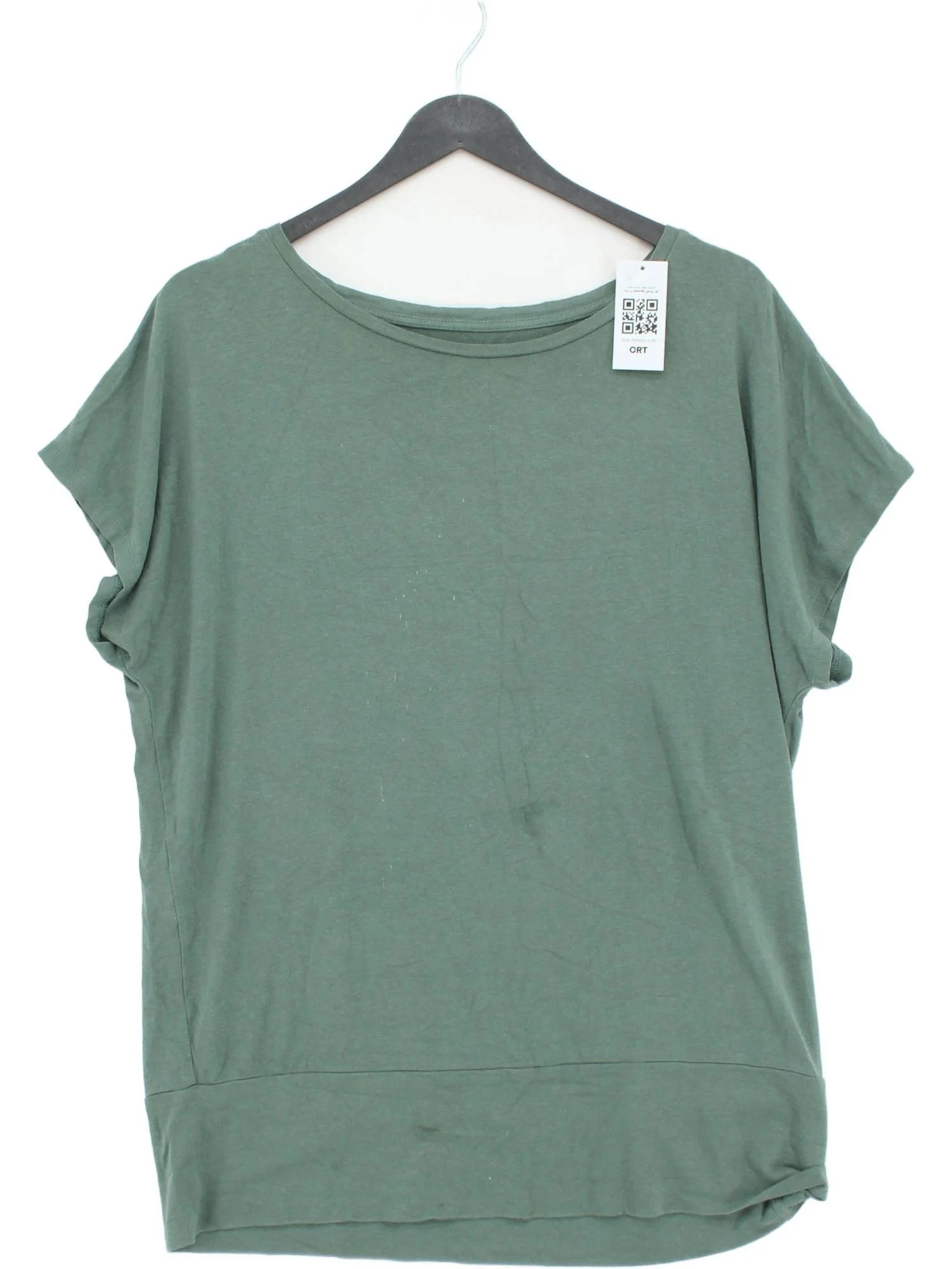 BAM Women's T-Shirt UK 14 Green Viscose with Cotton, Elastane Basic