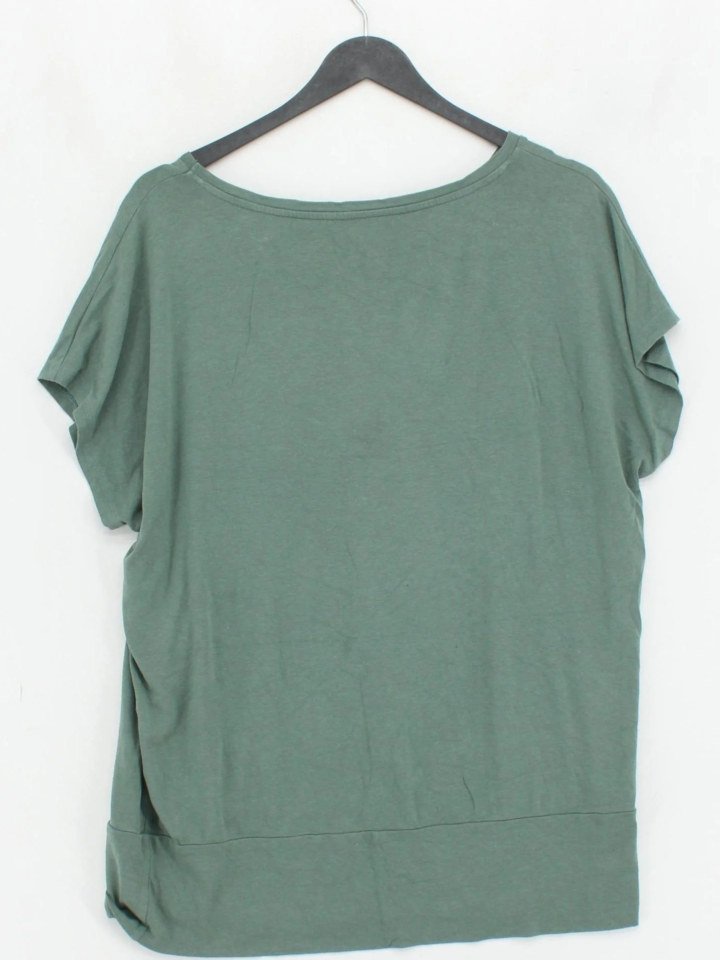 BAM Women's T-Shirt UK 14 Green Viscose with Cotton, Elastane Basic - Image 2