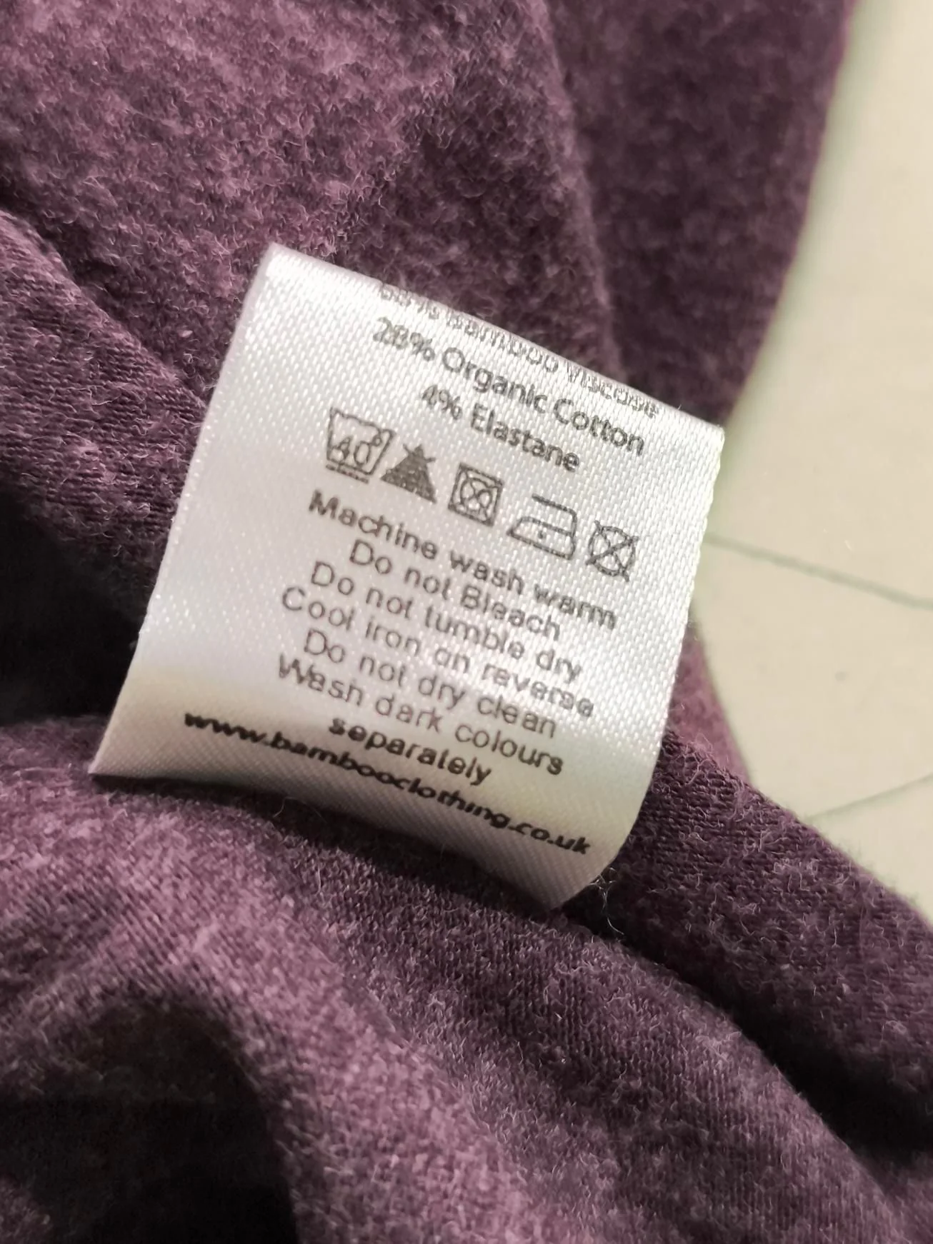BAM Women's Top M Purple Viscose with Cotton, Elastane Basic - Image 7