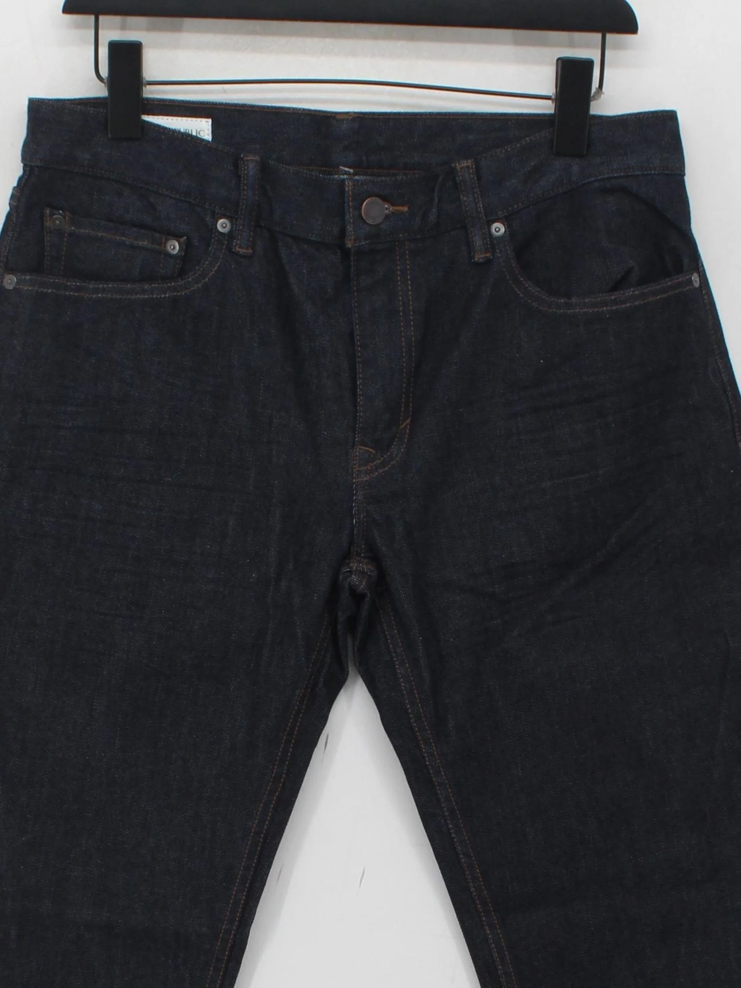 Banana Republic Men's Jeans W 32 in; L 32 in Blue Cotton with Elastane Straight - Image 3