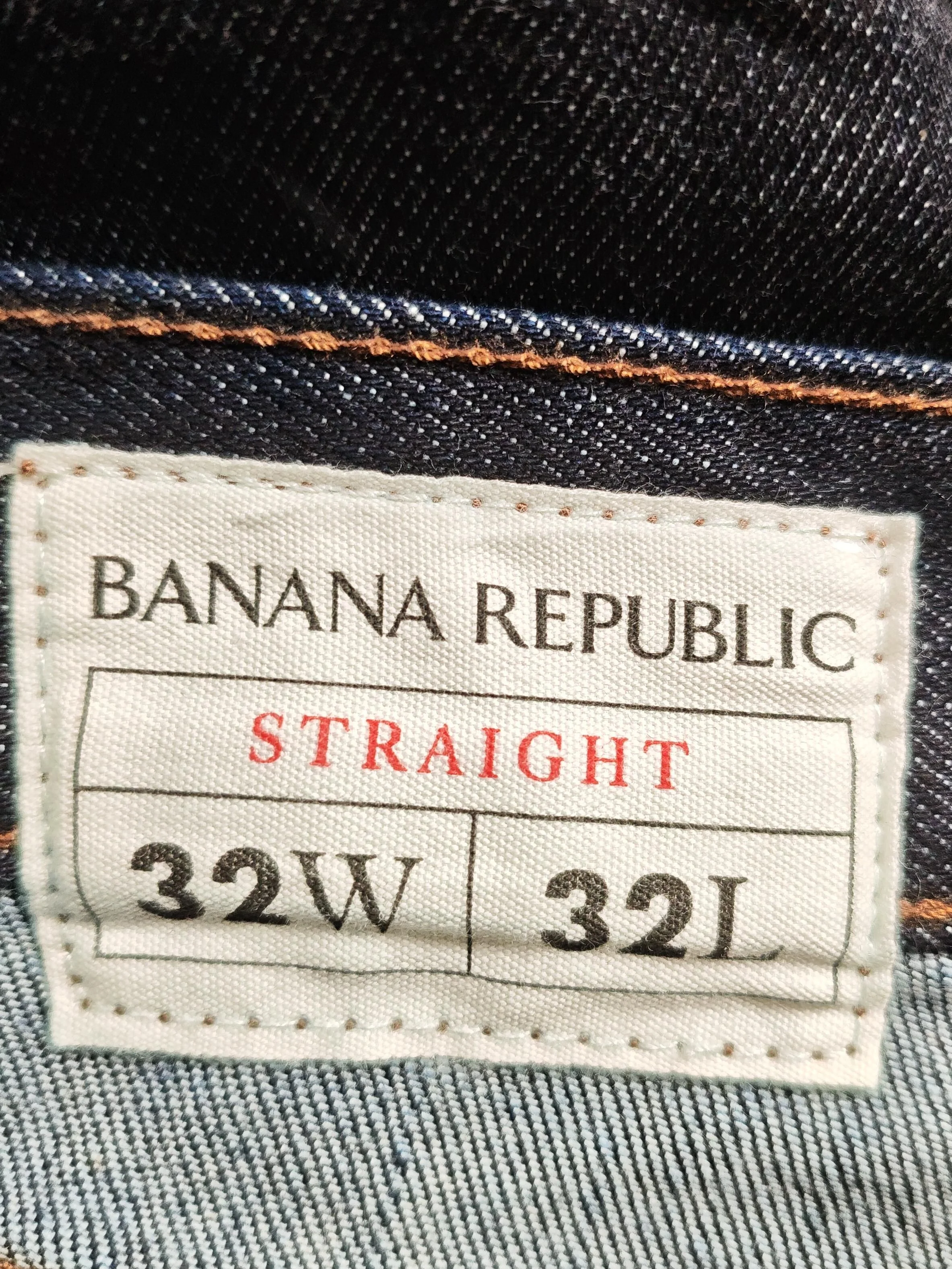Banana Republic Men's Jeans W 32 in; L 32 in Blue Cotton with Elastane Straight - Image 5