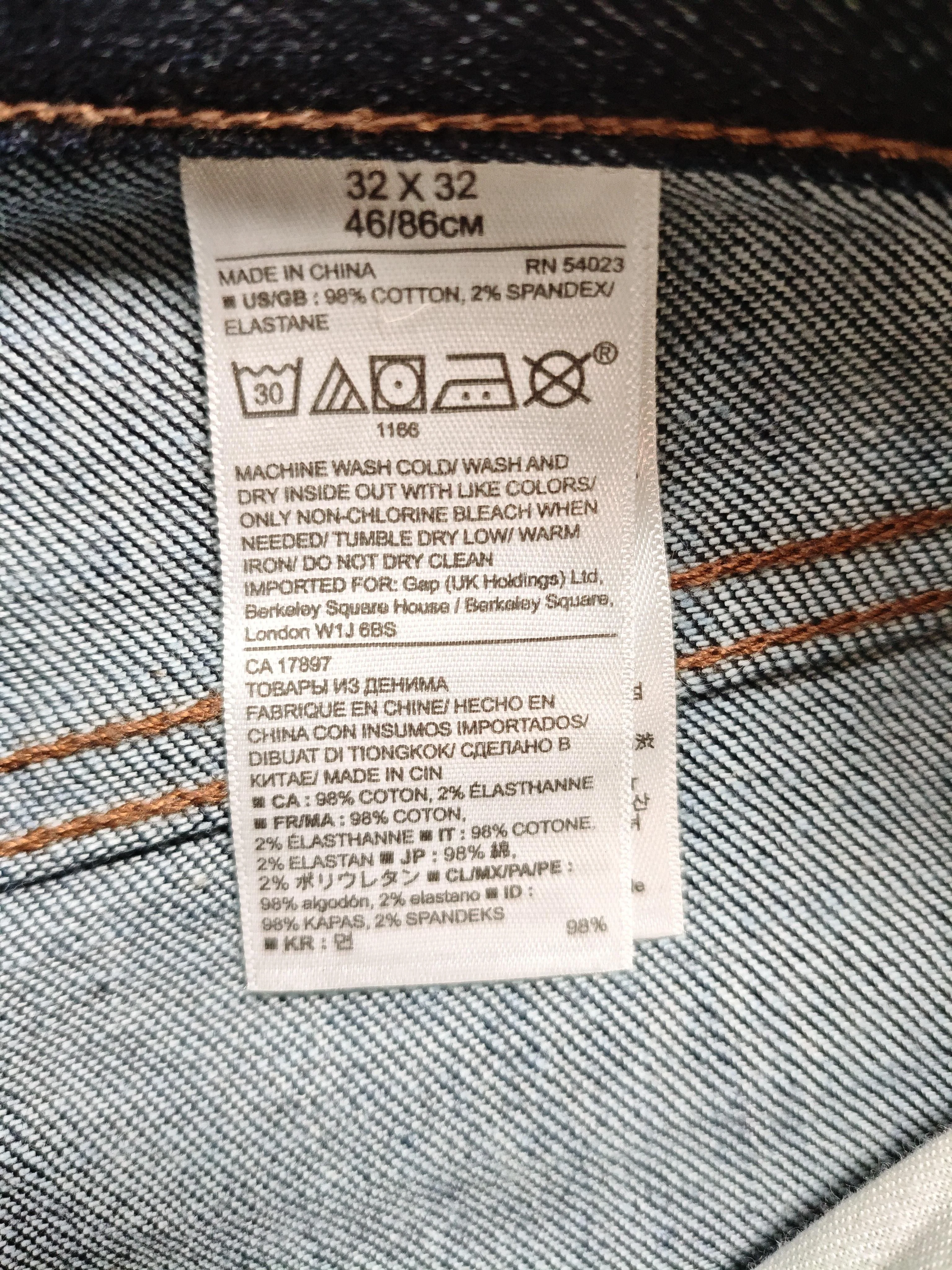 Banana Republic Men's Jeans W 32 in; L 32 in Blue Cotton with Elastane Straight - Image 6