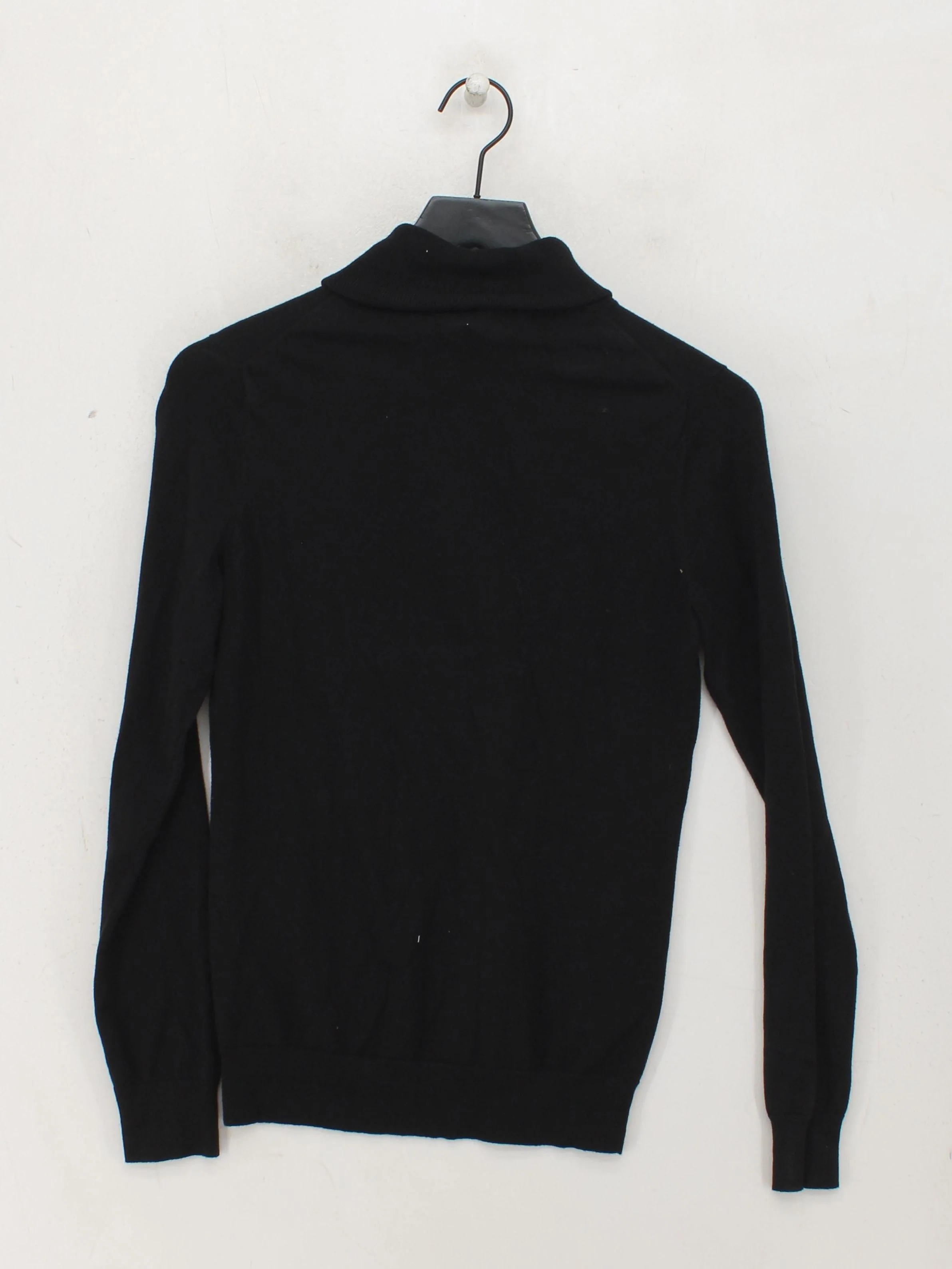 Banana Republic Men's Jumper M Black Silk with Cotton, Nylon, Elastane Pullover - Image 2