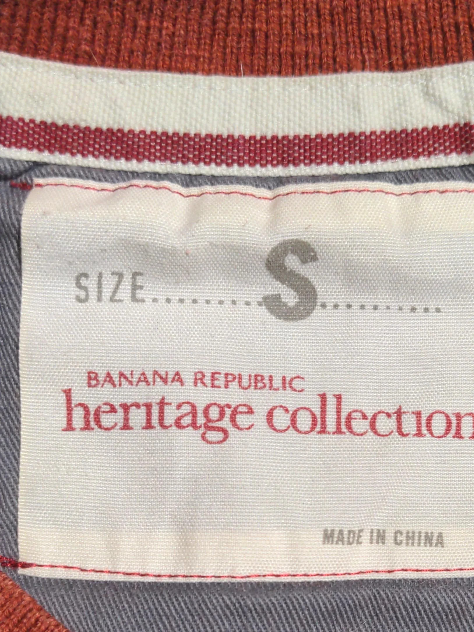 Banana Republic Men's Jumper S Red 100% Cotton V-Neck Pullover - Image 5