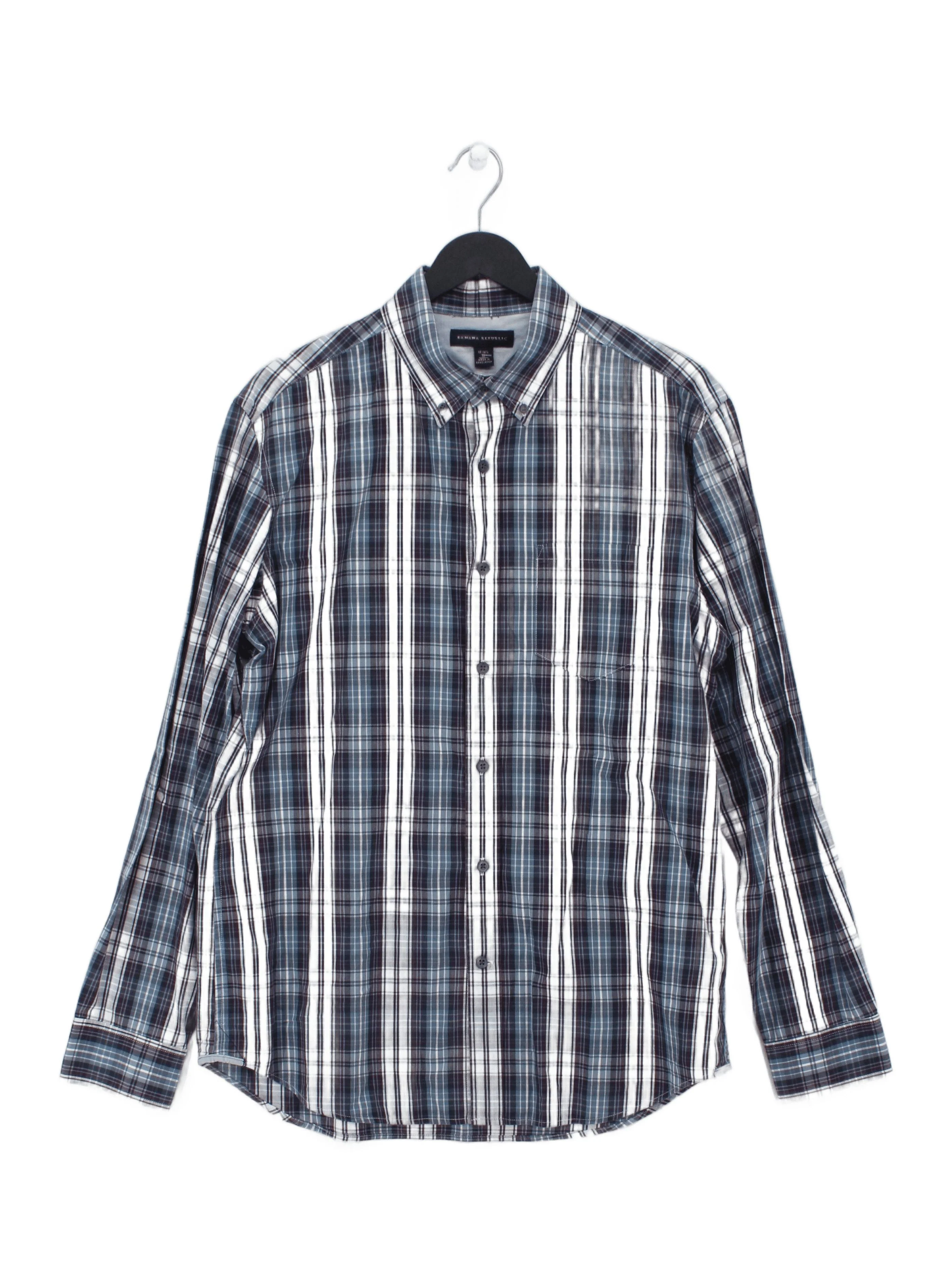 Banana Republic Men's Shirt M Multi Checkered 100% Cotton Basic