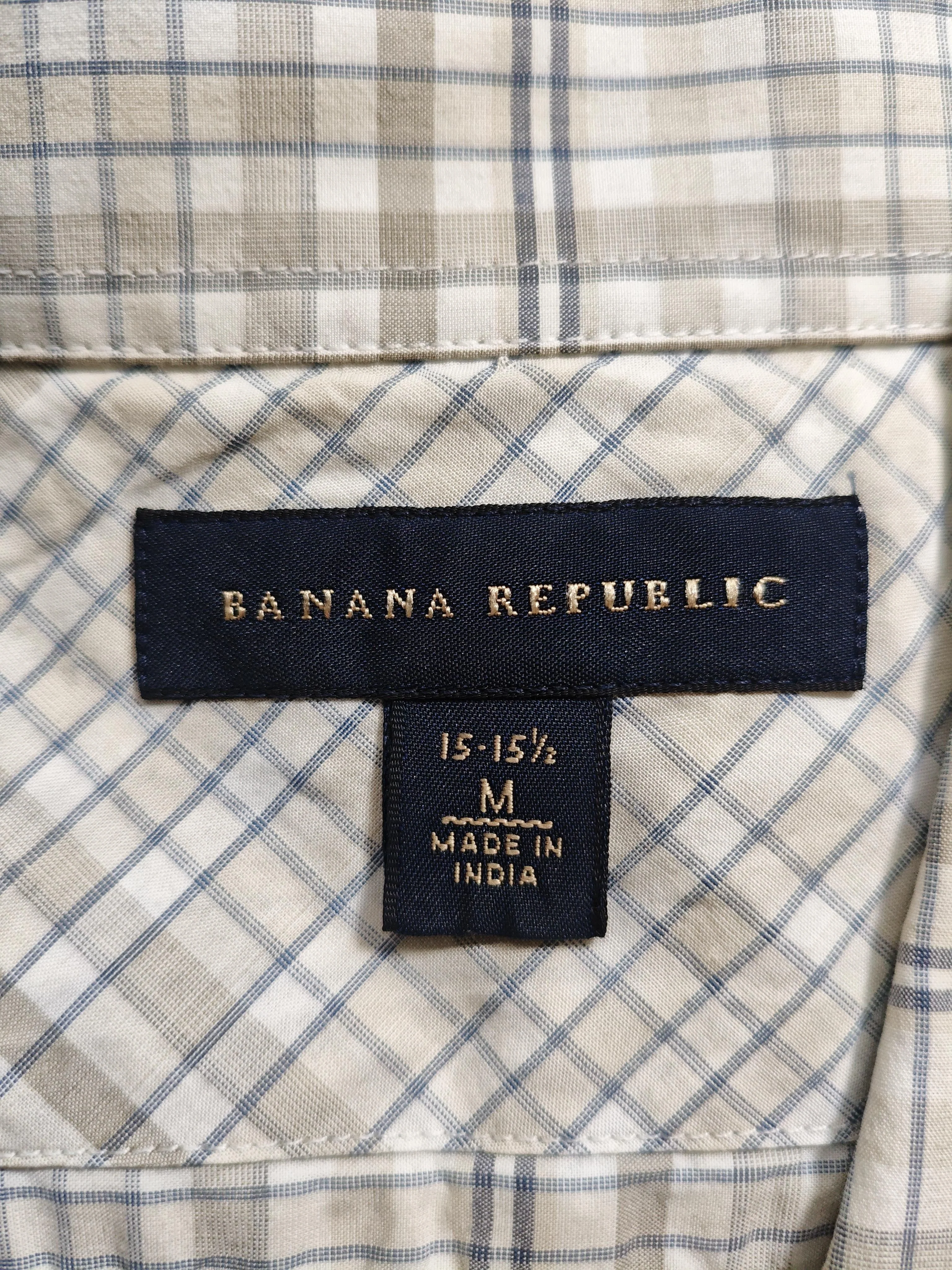 Banana Republic Men's Shirt M Multi Checkered 100% Cotton Basic - Image 5