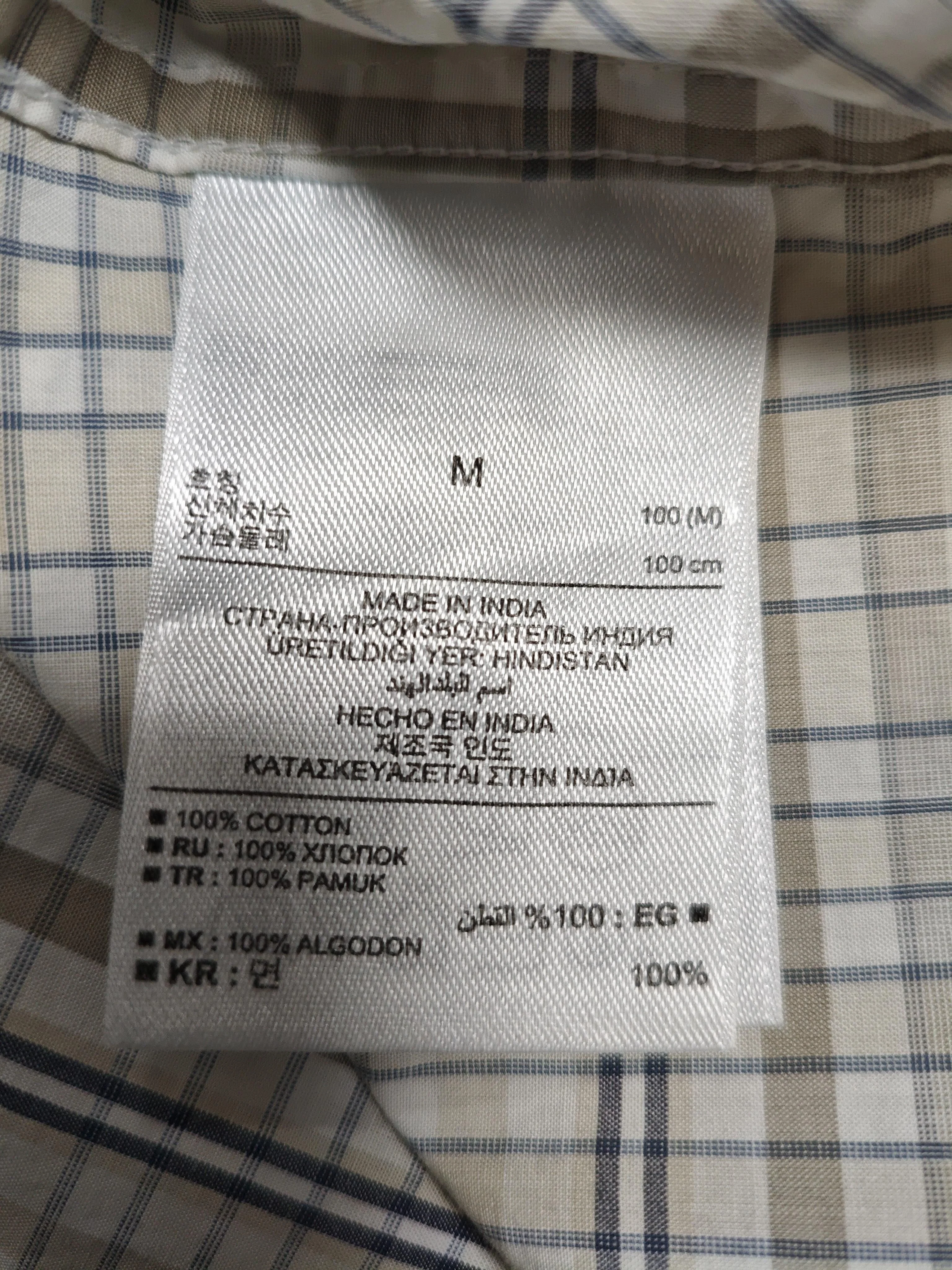 Banana Republic Men's Shirt M Multi Checkered 100% Cotton Basic - Image 6