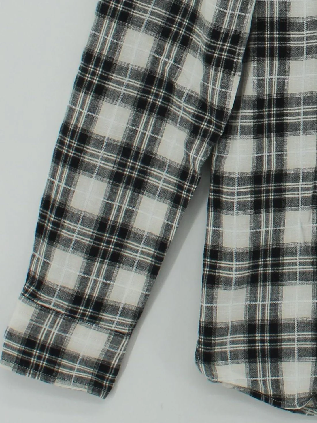 Banana Republic Men's Shirt S Black Checkered 100% Cotton Basic - Image 4