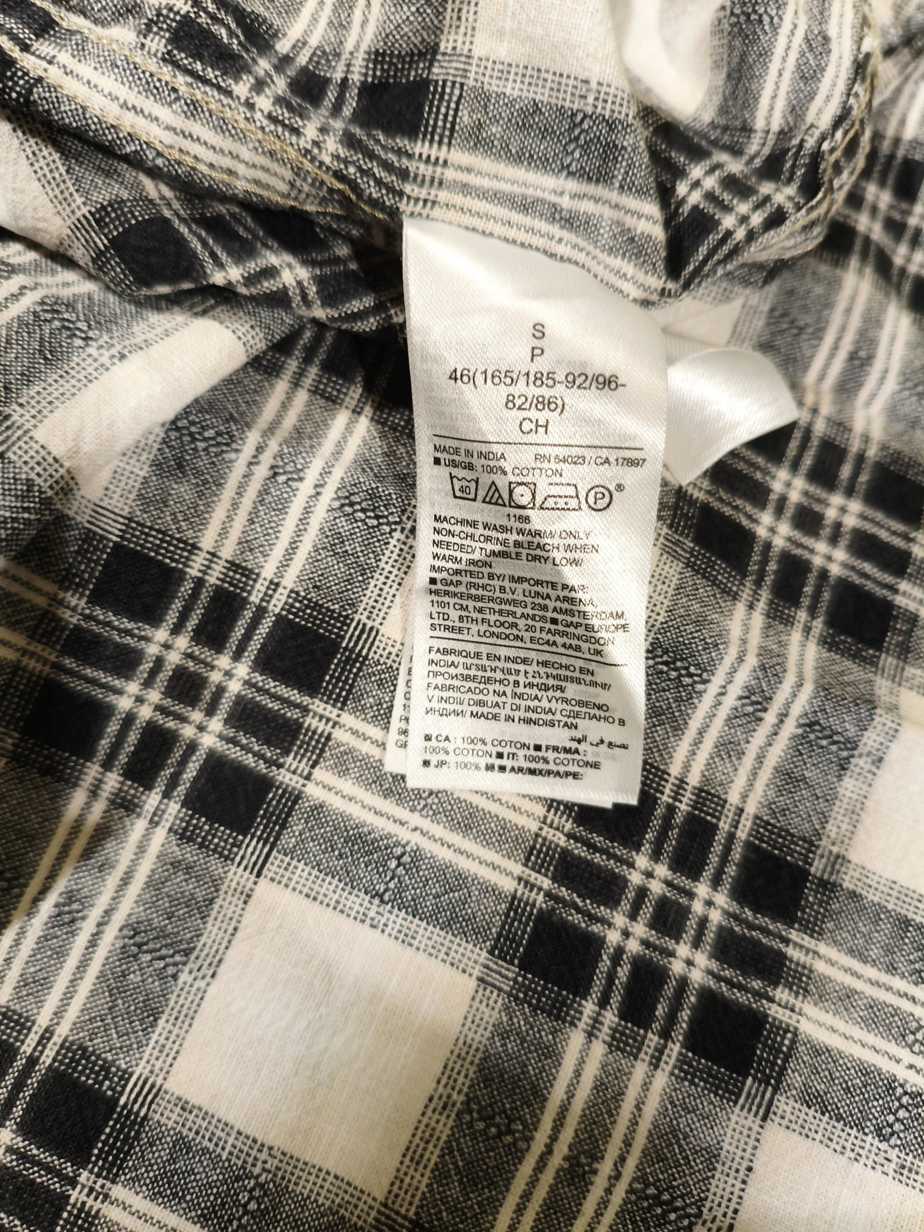 Banana Republic Men's Shirt S Black Checkered 100% Cotton Basic - Image 6