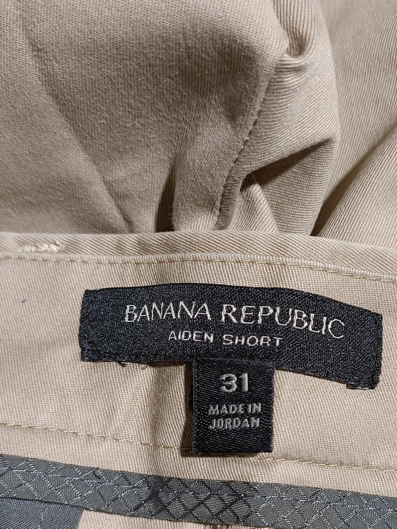 Banana Republic Men's Shorts W 31 in Tan Cotton with Elastane Chino - Image 6
