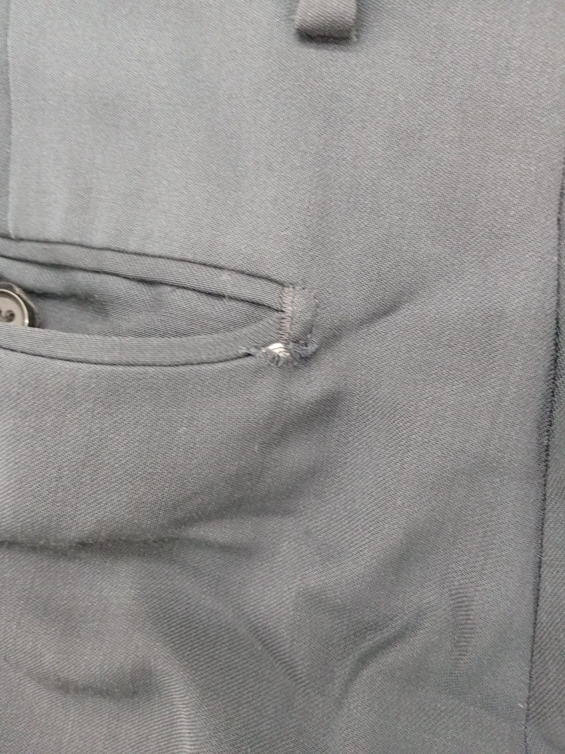 Banana Republic Men's Suit Trousers W 32 in Blue Wool with Acetate Dress Pants - Image 6