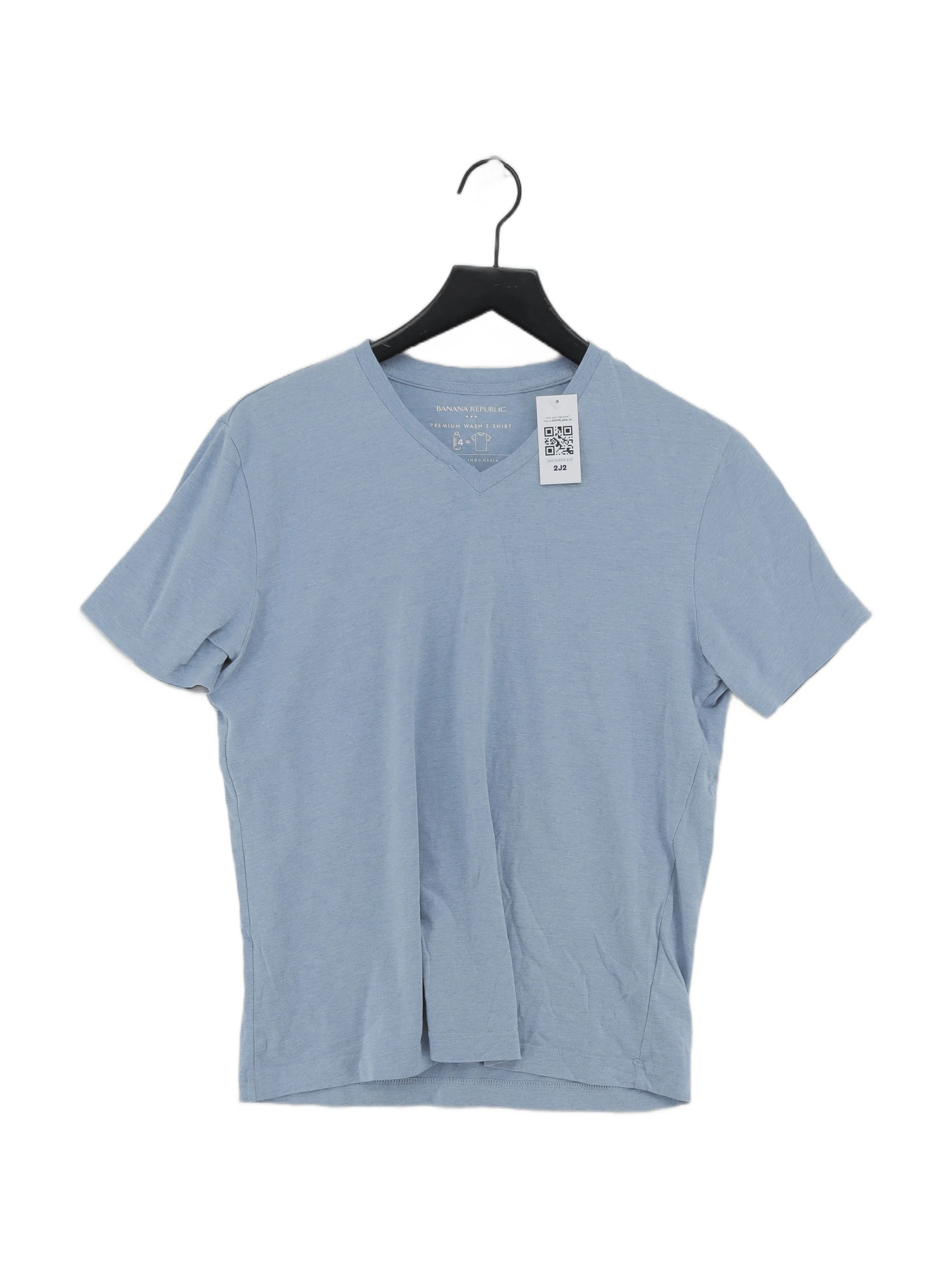 Banana Republic Men's T-Shirt M Blue Cotton with Polyester Basic