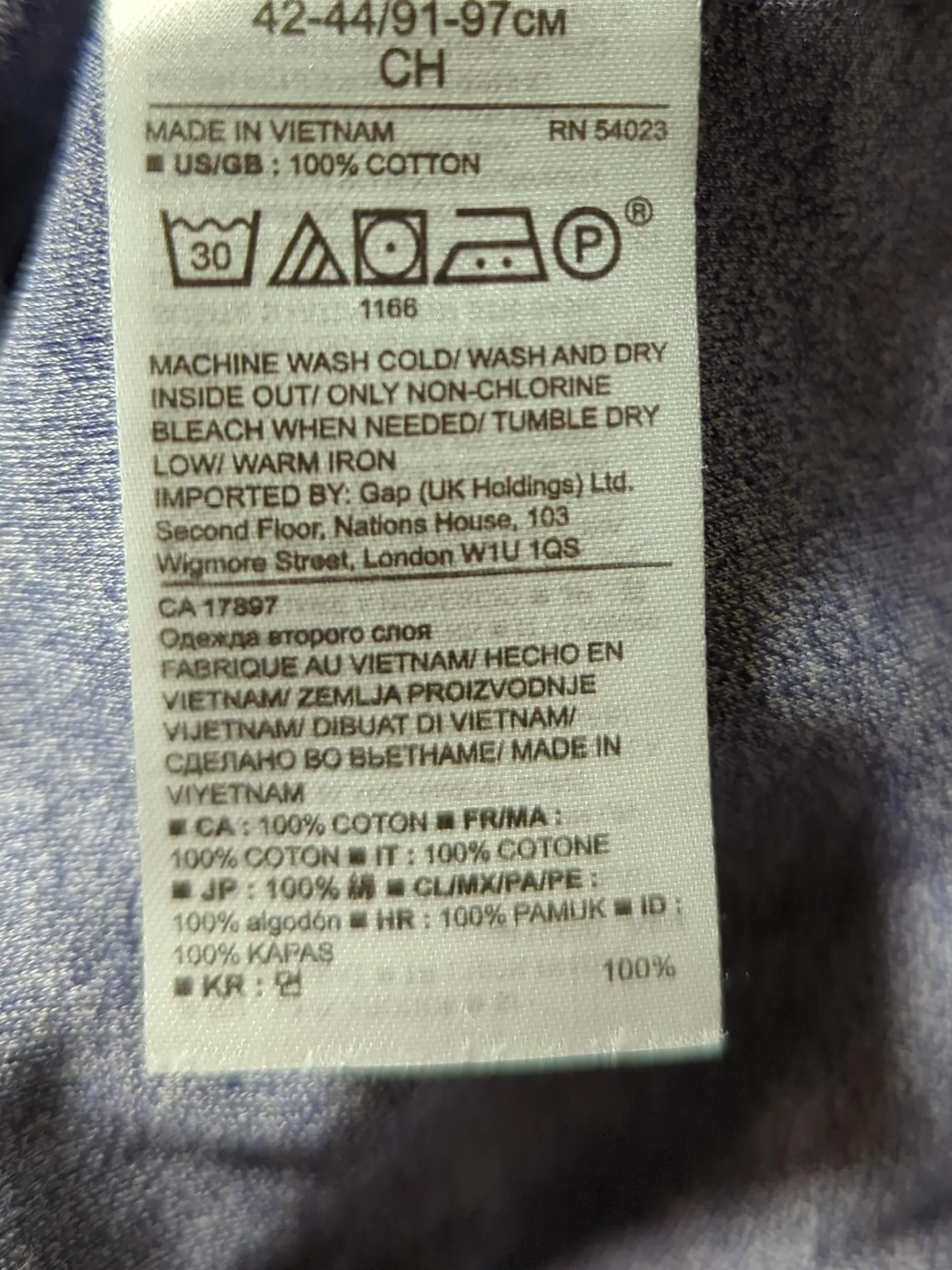 Banana Republic Men's T-Shirt S Blue 100% Cotton Basic - Image 7