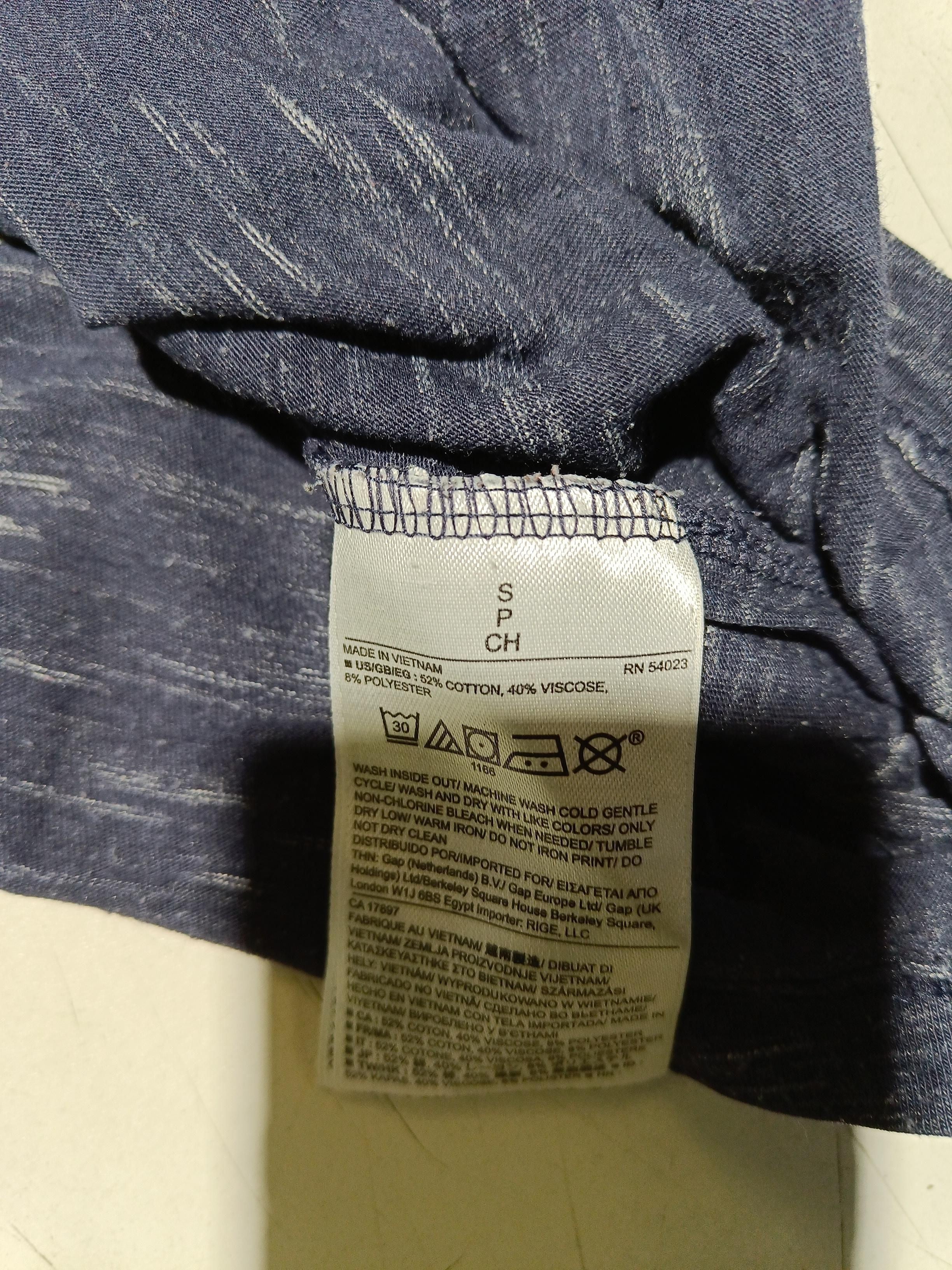 Banana Republic Men's T-Shirt S Blue Cotton with Viscose, Polyester Basic - Image 7