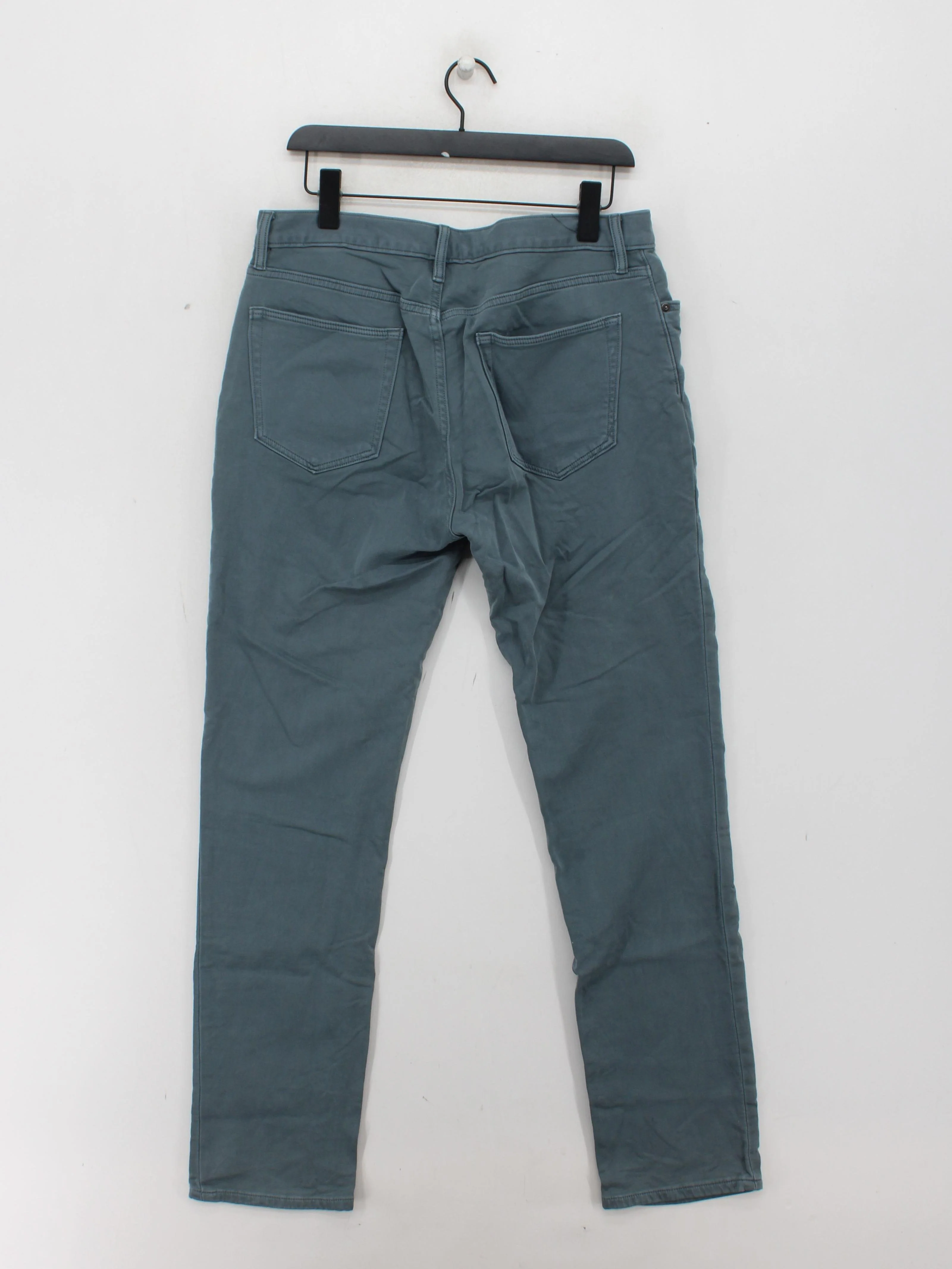 Banana Republic Men's Trousers W 32 in Green Cotton with Elastane Tapered Chino - Image 2