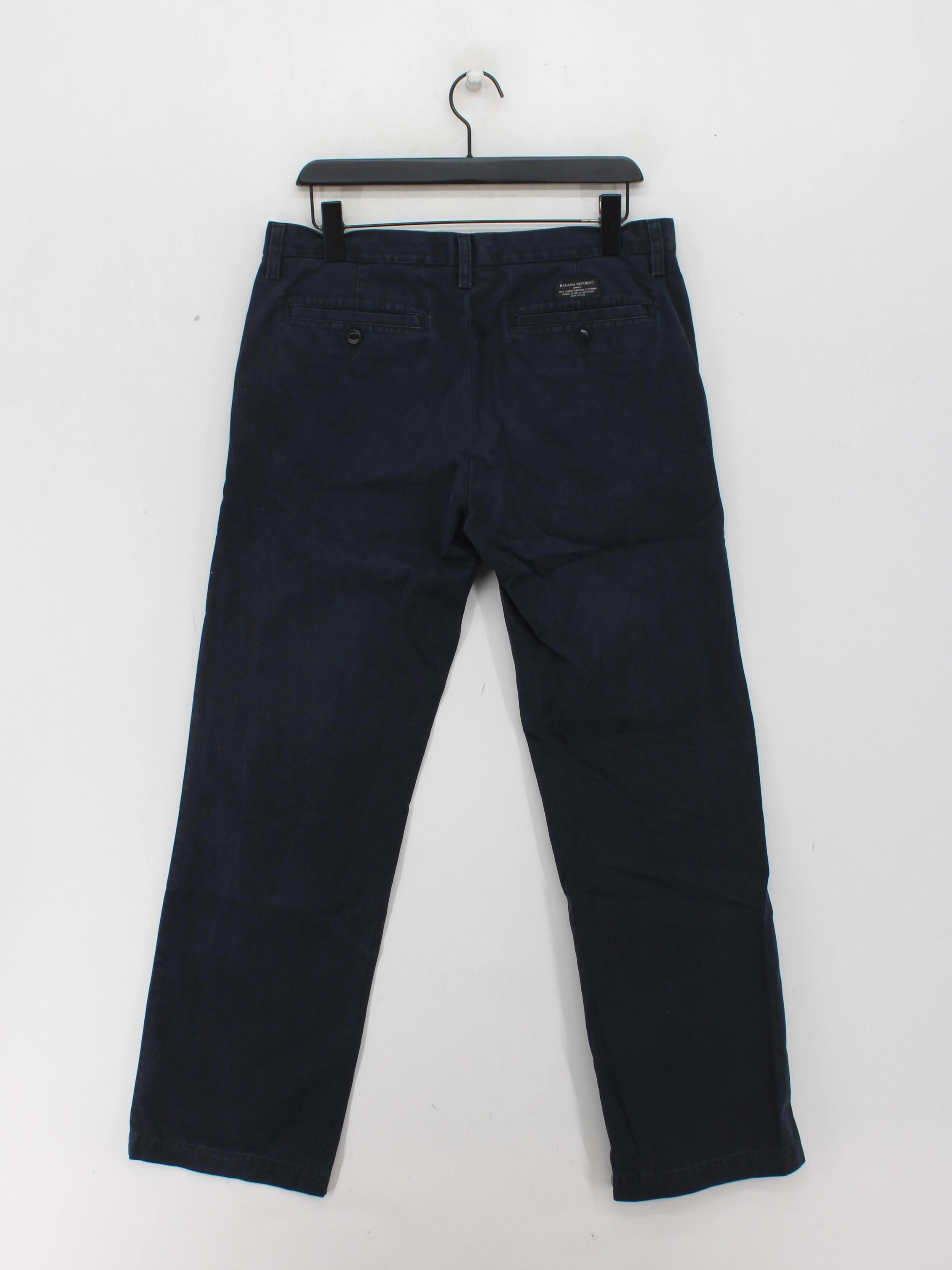 Banana Republic Men's Trousers W 32 in; L 32 in Blue 100% Cotton Straight Chino - Image 2