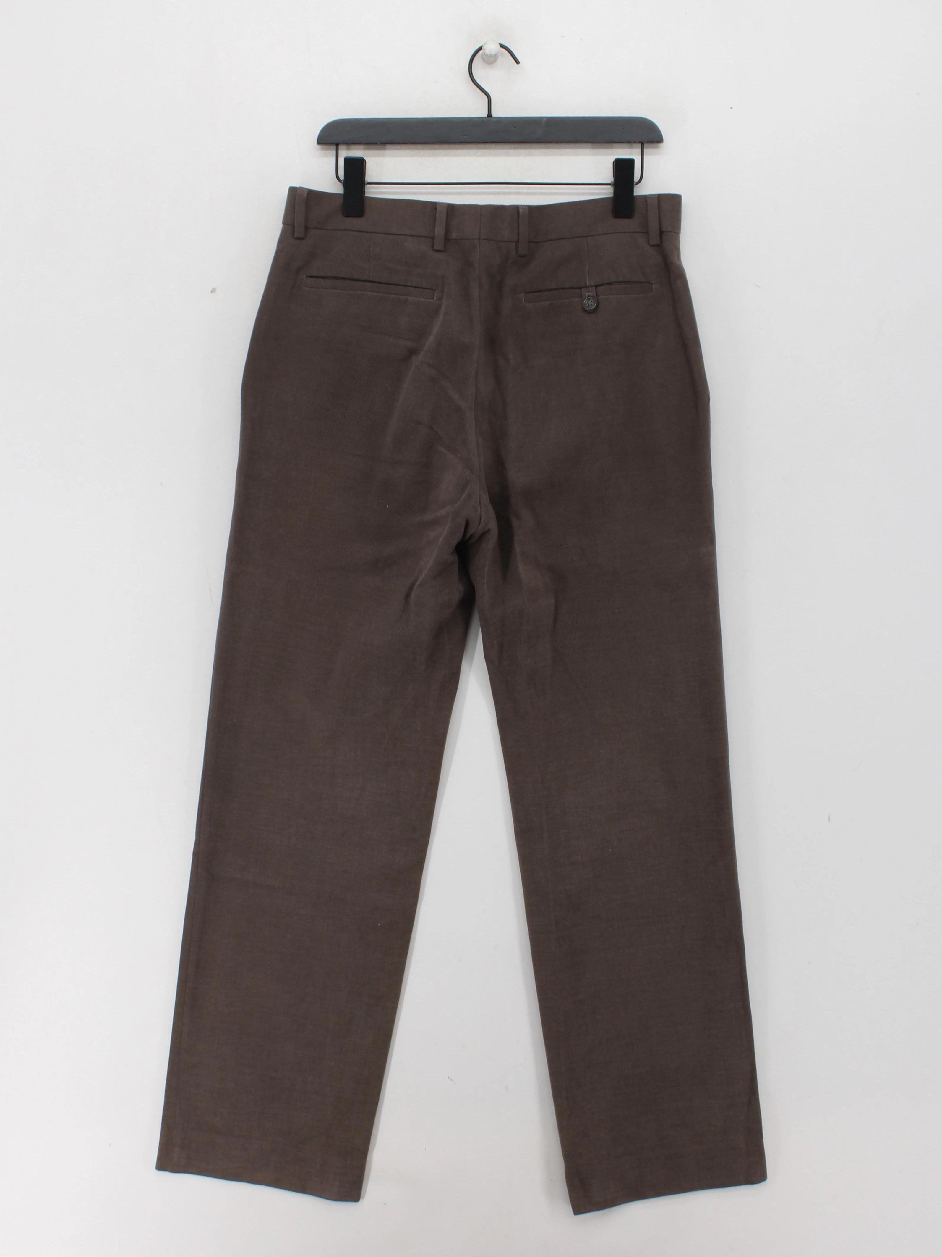 Banana Republic Men's Trousers W 33 in Brown Cotton with Acetate Chino - Image 2