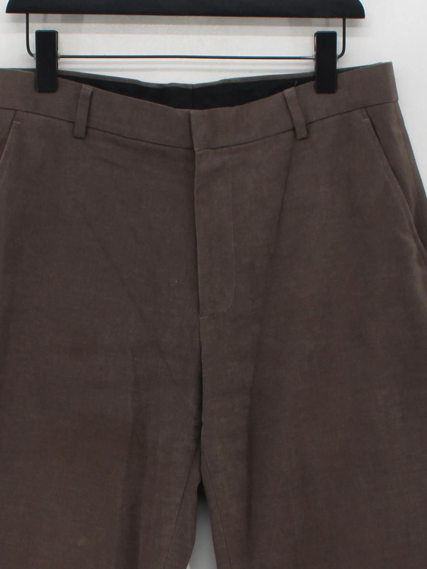 Banana Republic Men's Trousers W 33 in Brown Cotton with Acetate Chino - Image 3