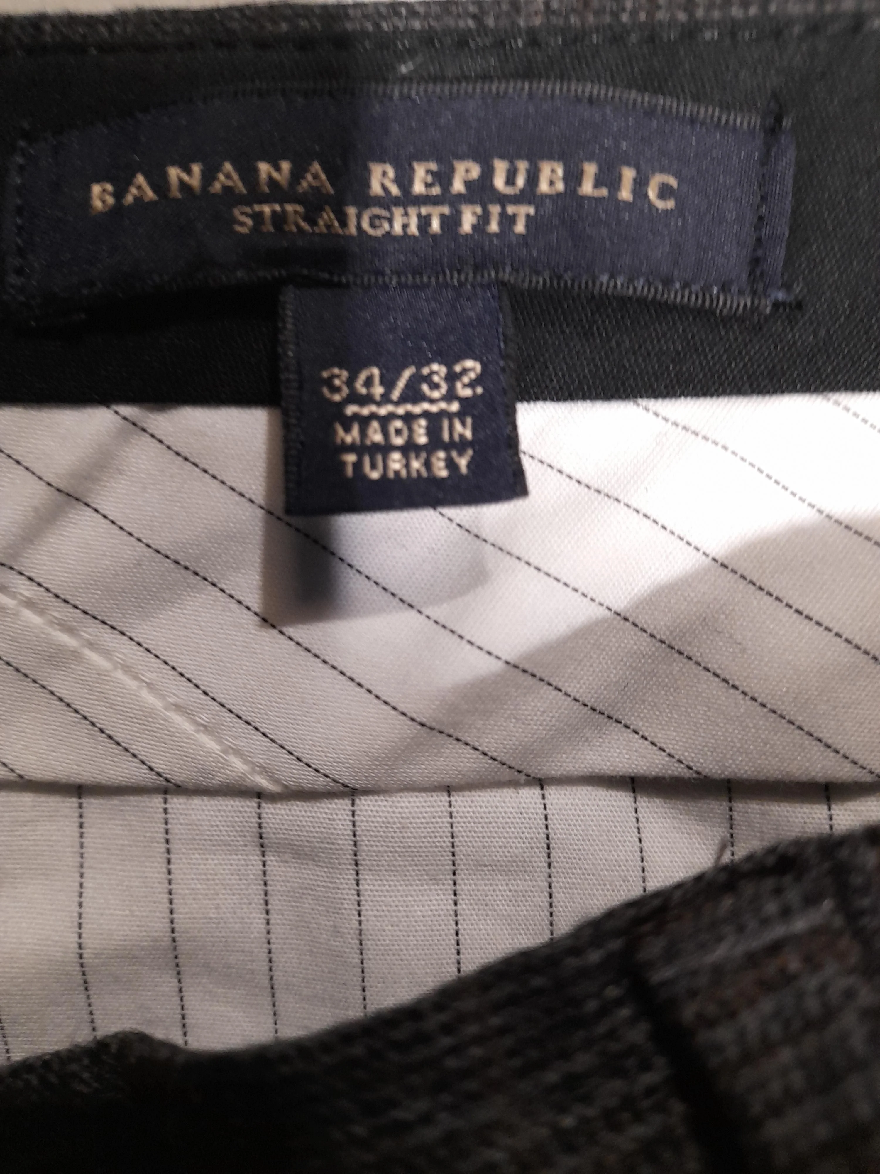 Banana Republic Men's Trousers W 34 in Grey Wool with Acetate Chino - Image 5