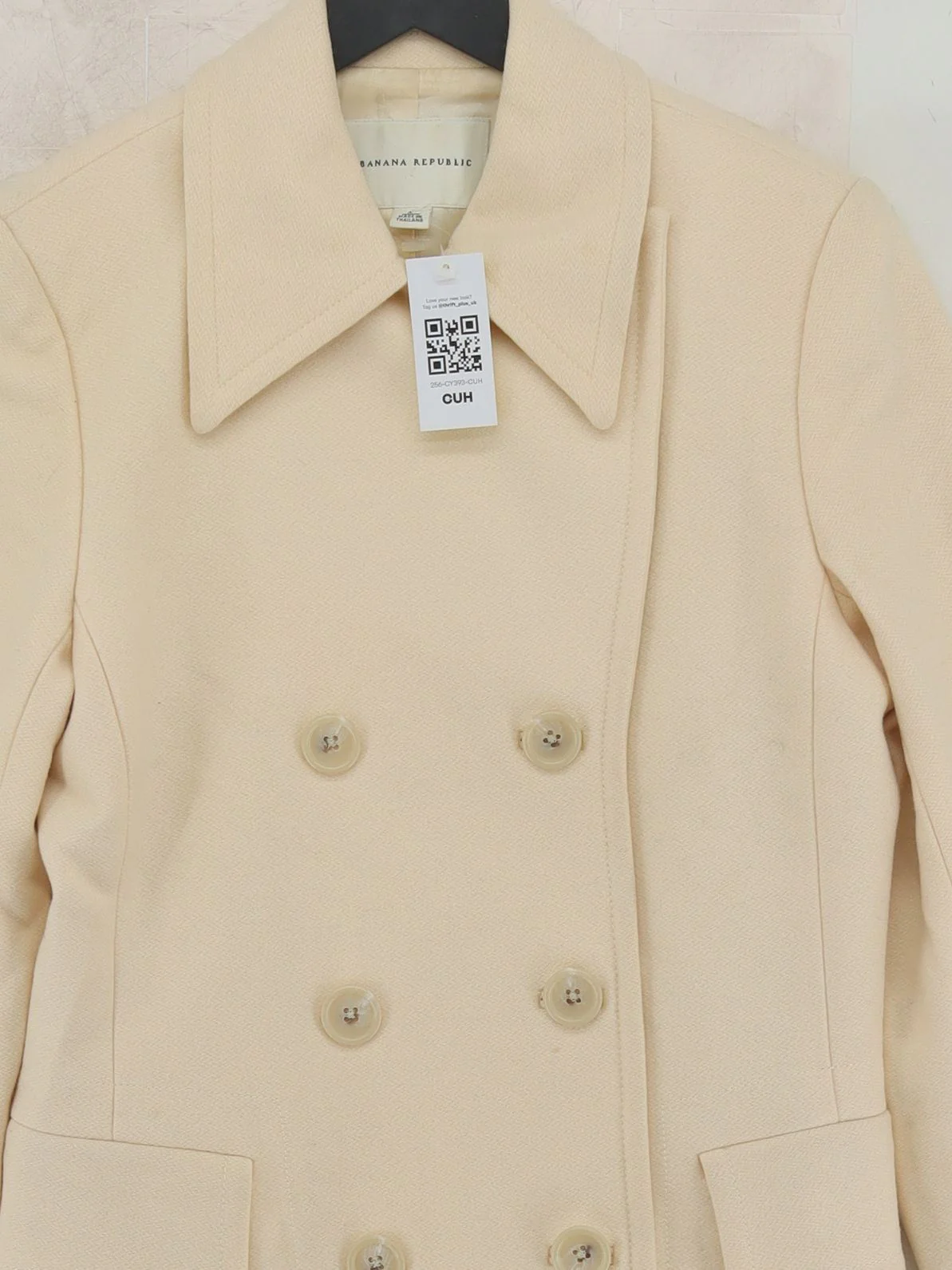 Banana Republic Overcoat jacket cream - Image 3