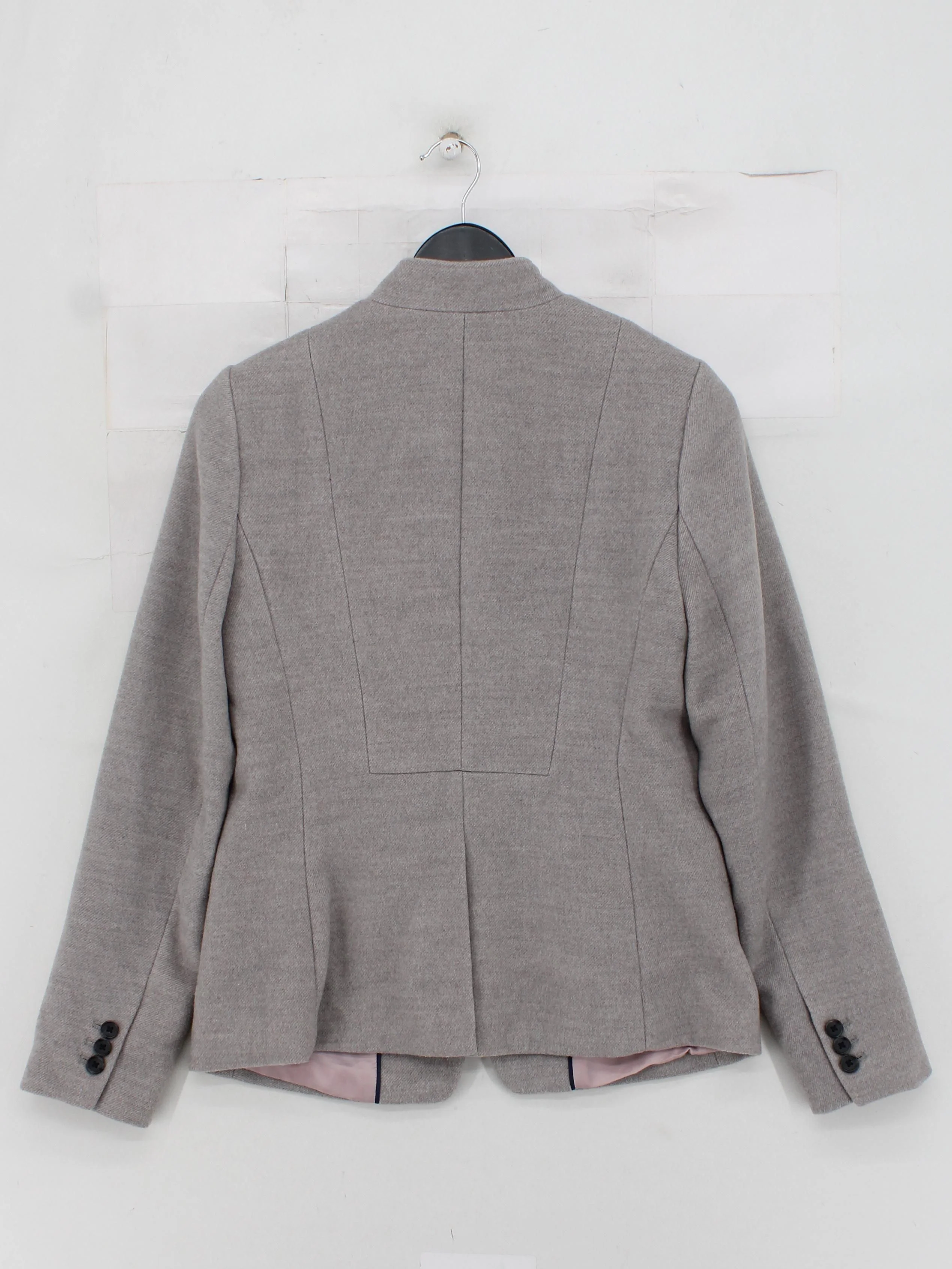 Banana Republic Women's Blazer UK 10 Grey Polyester - Image 2