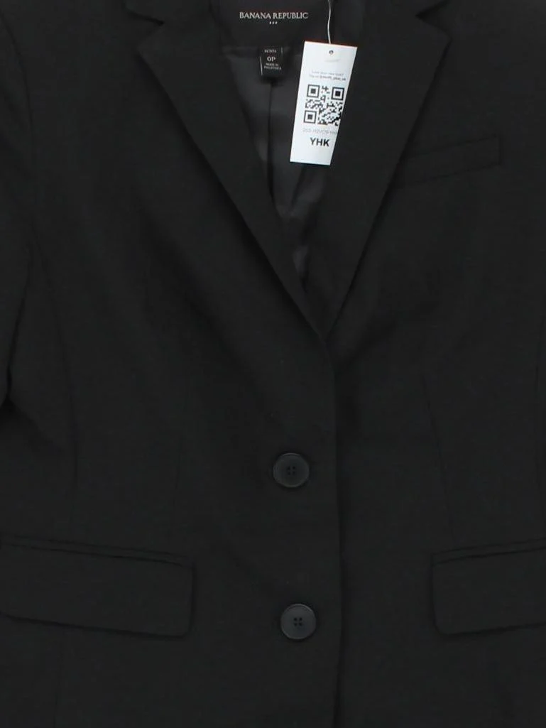 Banana Republic Women's Blazer UK 4 Black Polyester - Image 3