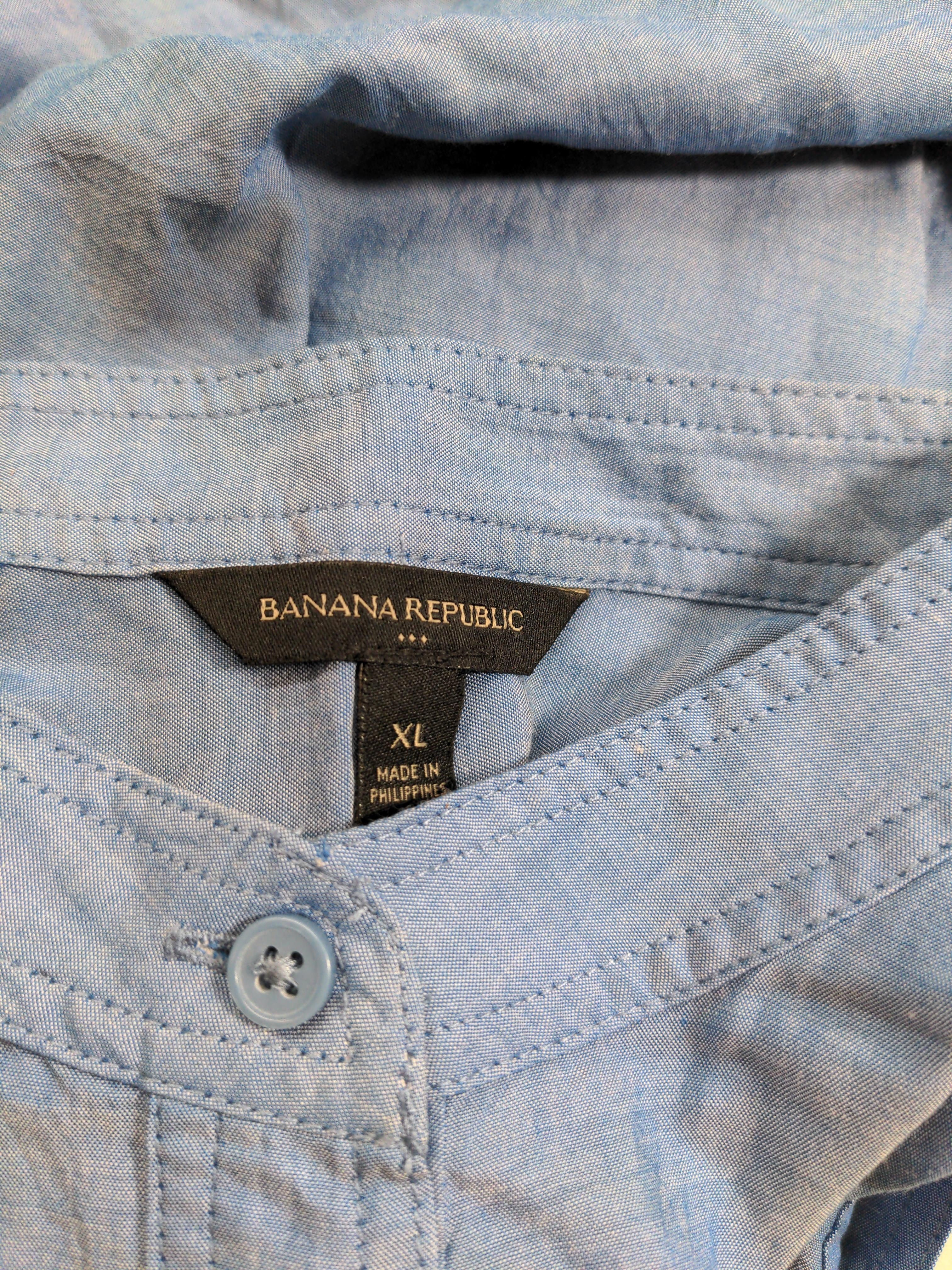 Banana Republic Women's Blouse XL Blue Rayon with Lyocell Modal Basic - Image 5