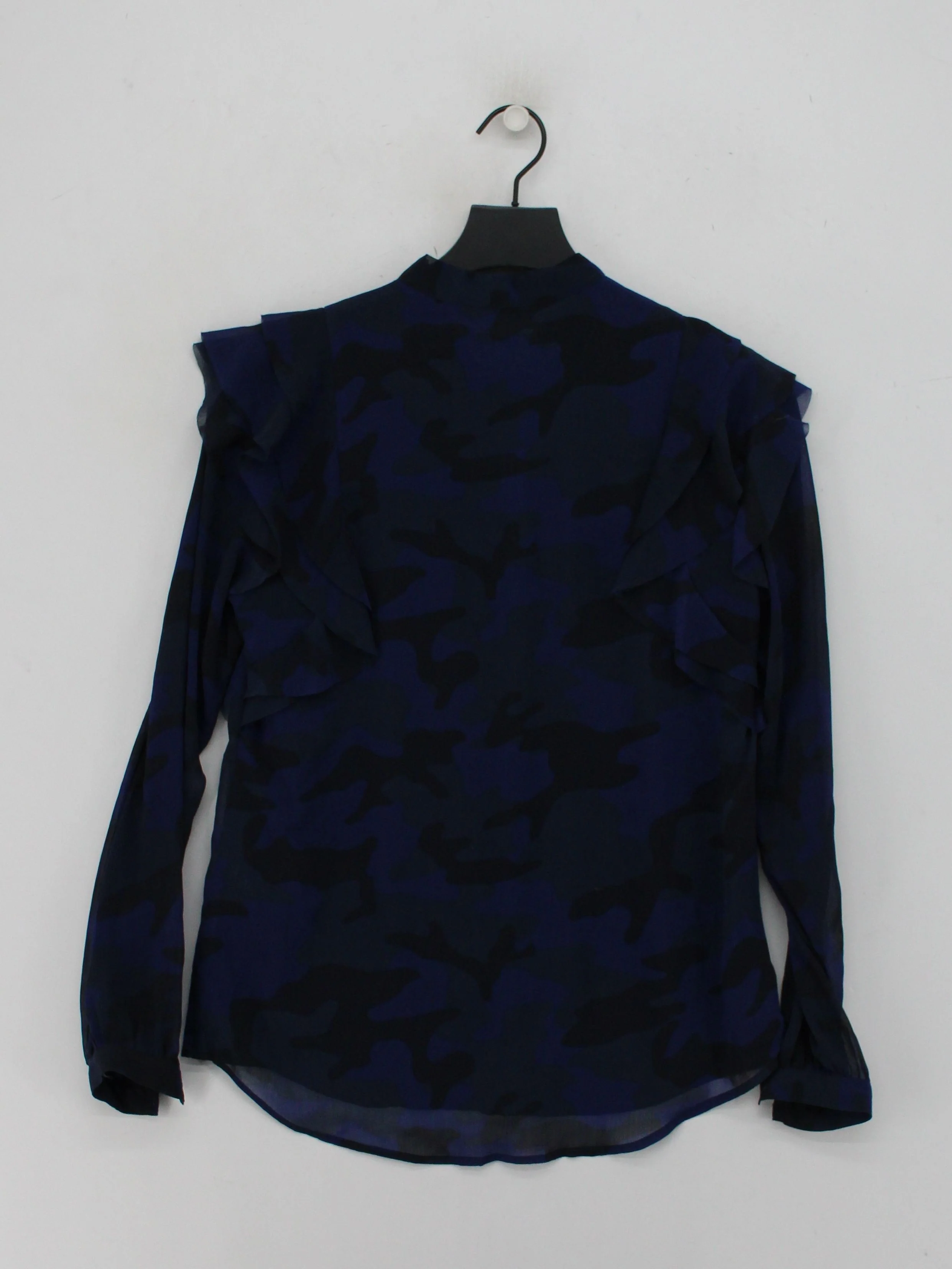 Banana Republic Women's Blouse XS Blue 100% Polyester Basic - Image 2