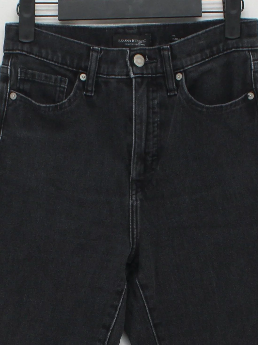 Banana Republic Women's Jeans W 27 in Black Cotton - Image 3