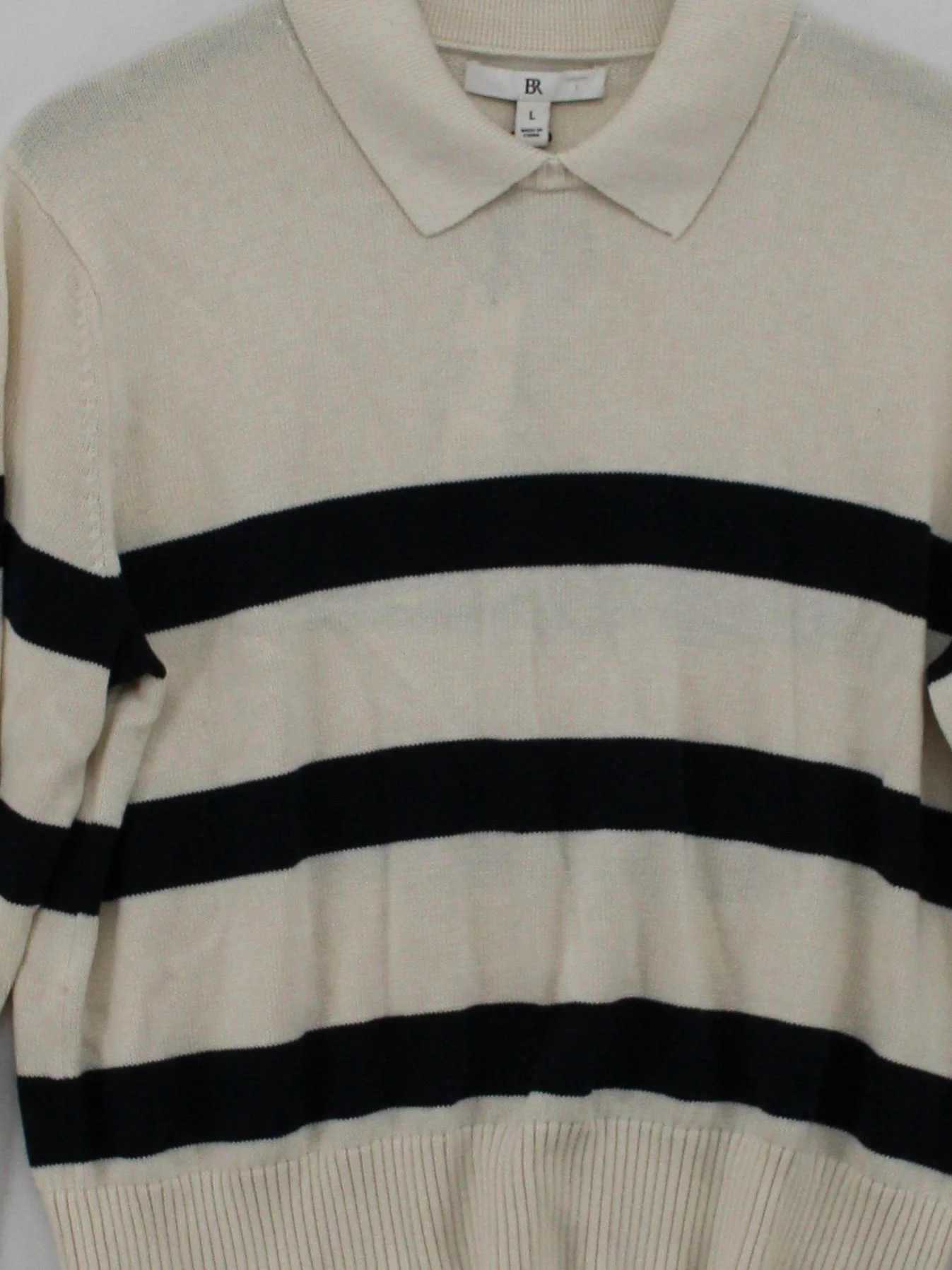 Banana Republic Women's Jumper L Cream Cotton with Silk Pullover New with tags - Image 3