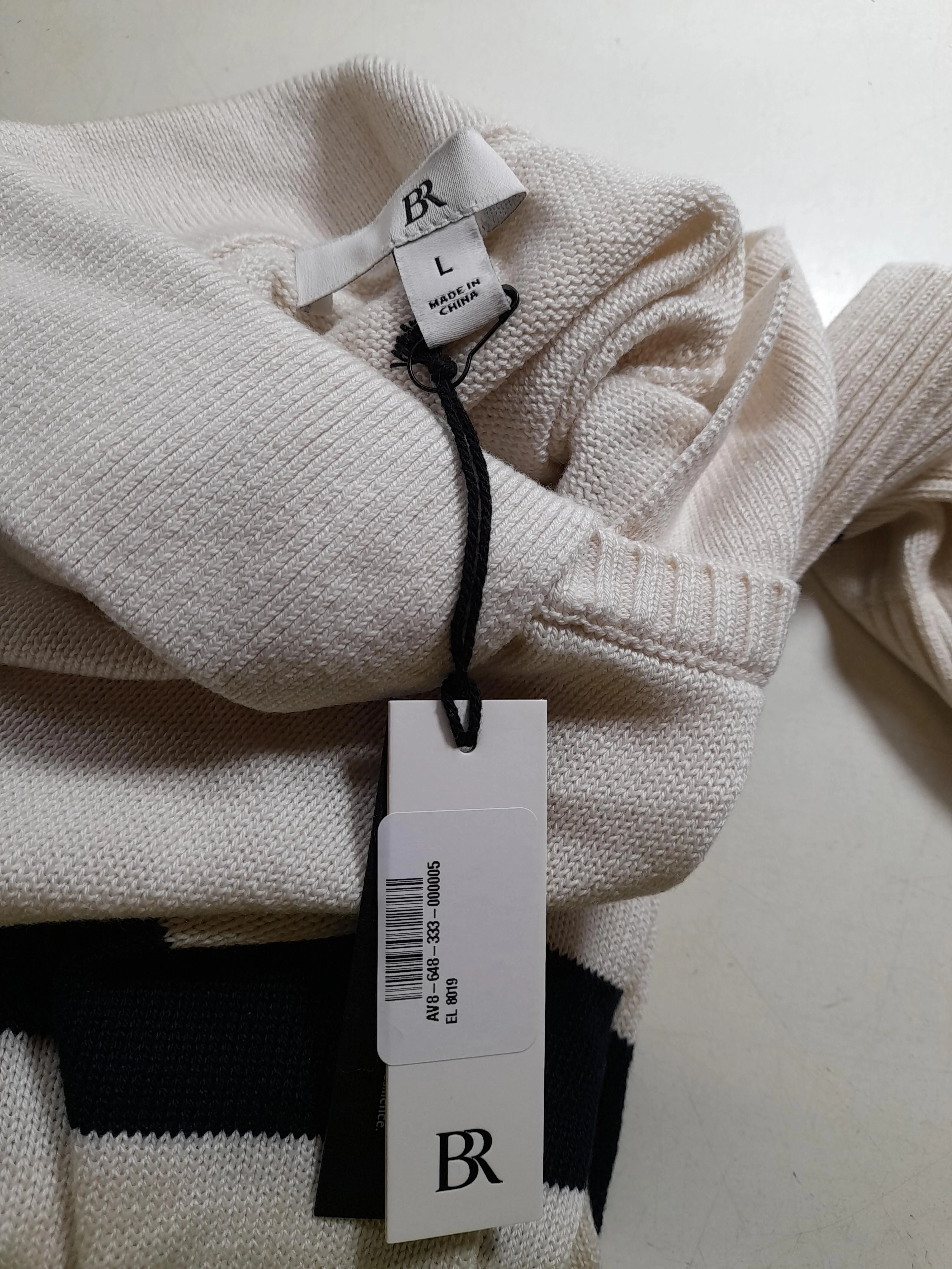 Banana Republic Women's Jumper L Cream Cotton with Silk Pullover New with tags - Image 5