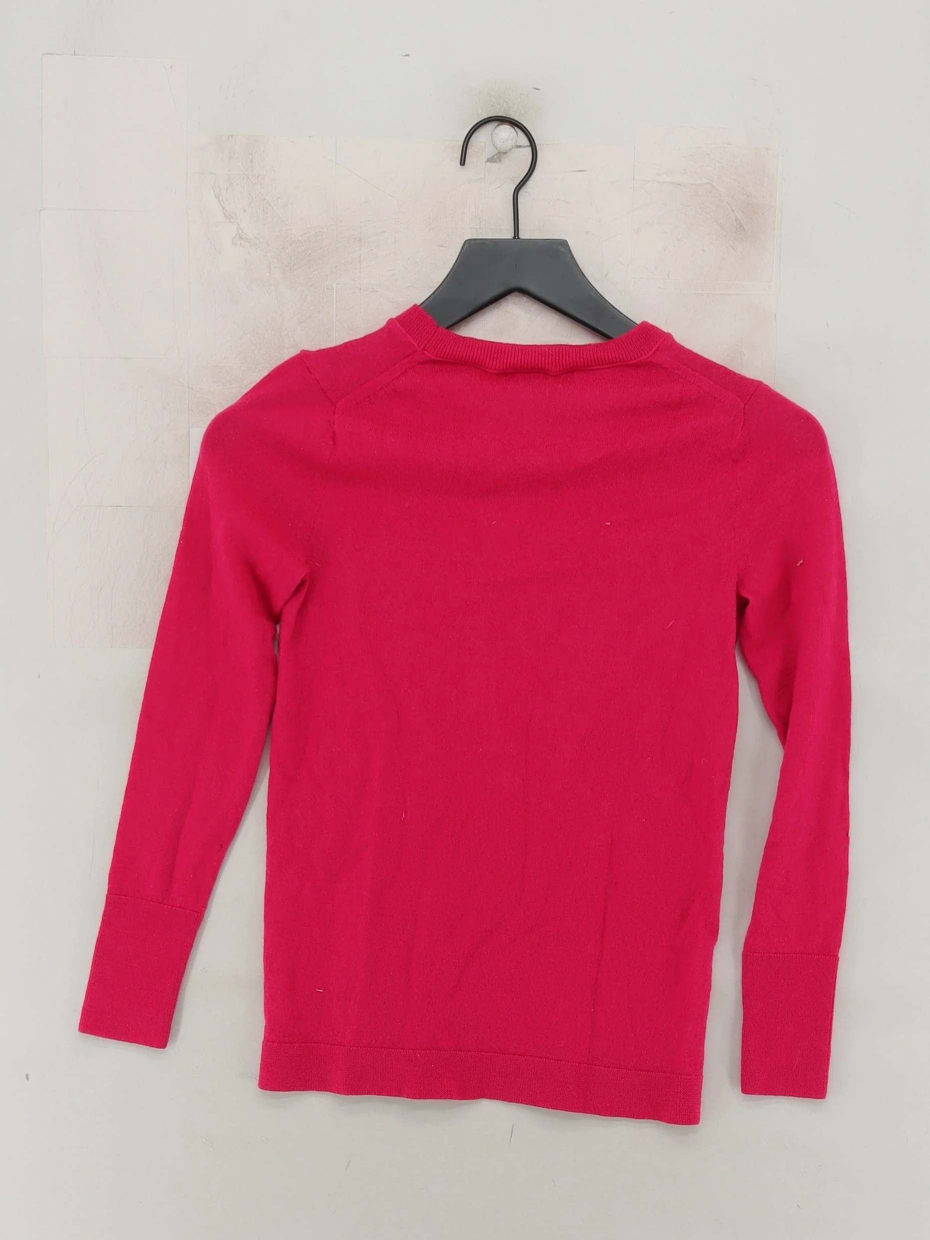 Banana Republic Women's Jumper XS Pink 100% Wool Crew Neck Pullover - Image 2