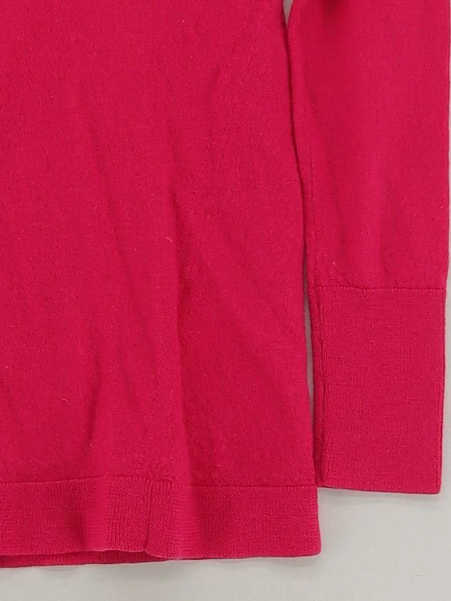 Banana Republic Women's Jumper XS Pink 100% Wool Crew Neck Pullover - Image 4