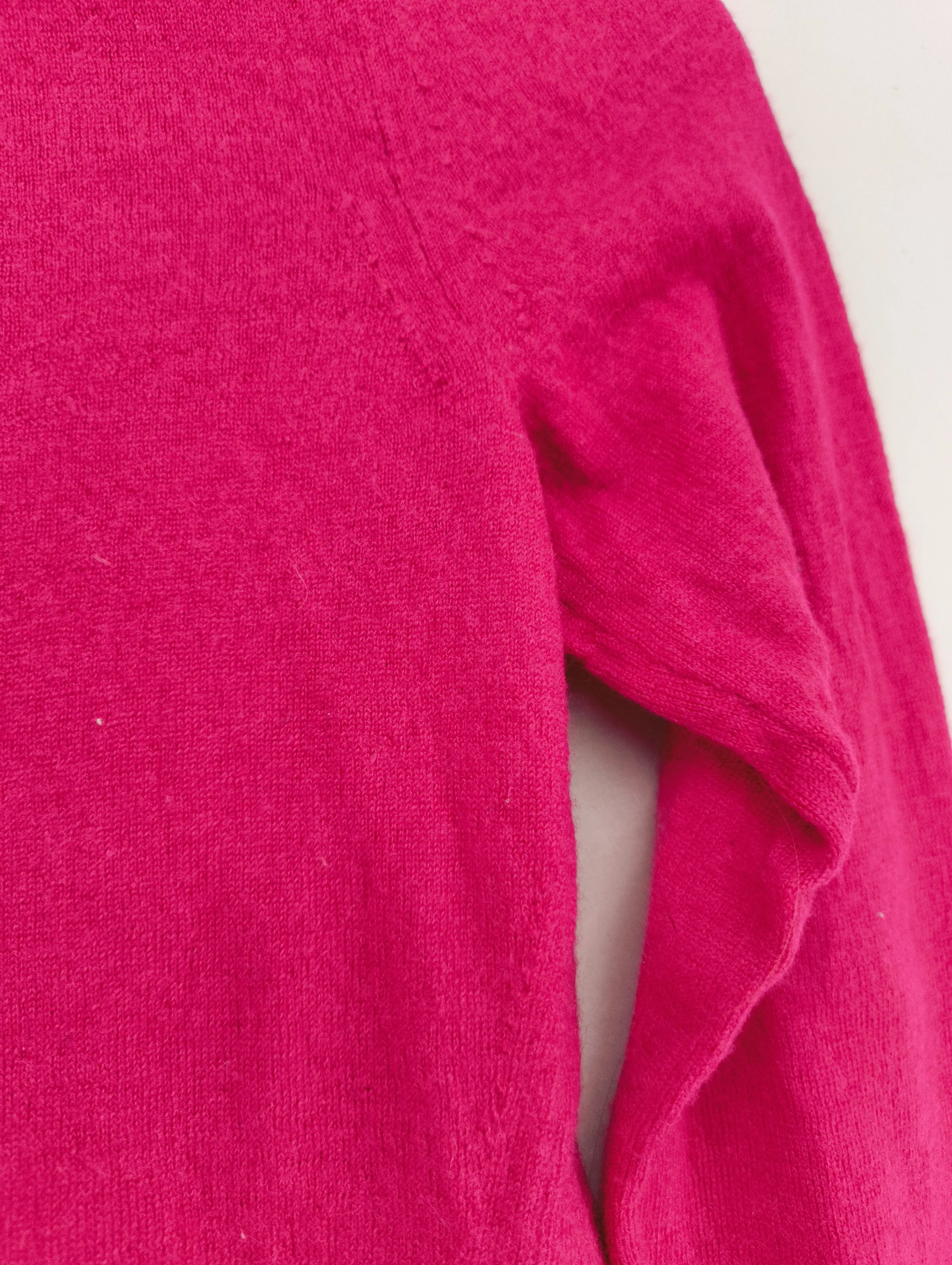 Banana Republic Women's Jumper XS Pink 100% Wool Crew Neck Pullover - Image 5