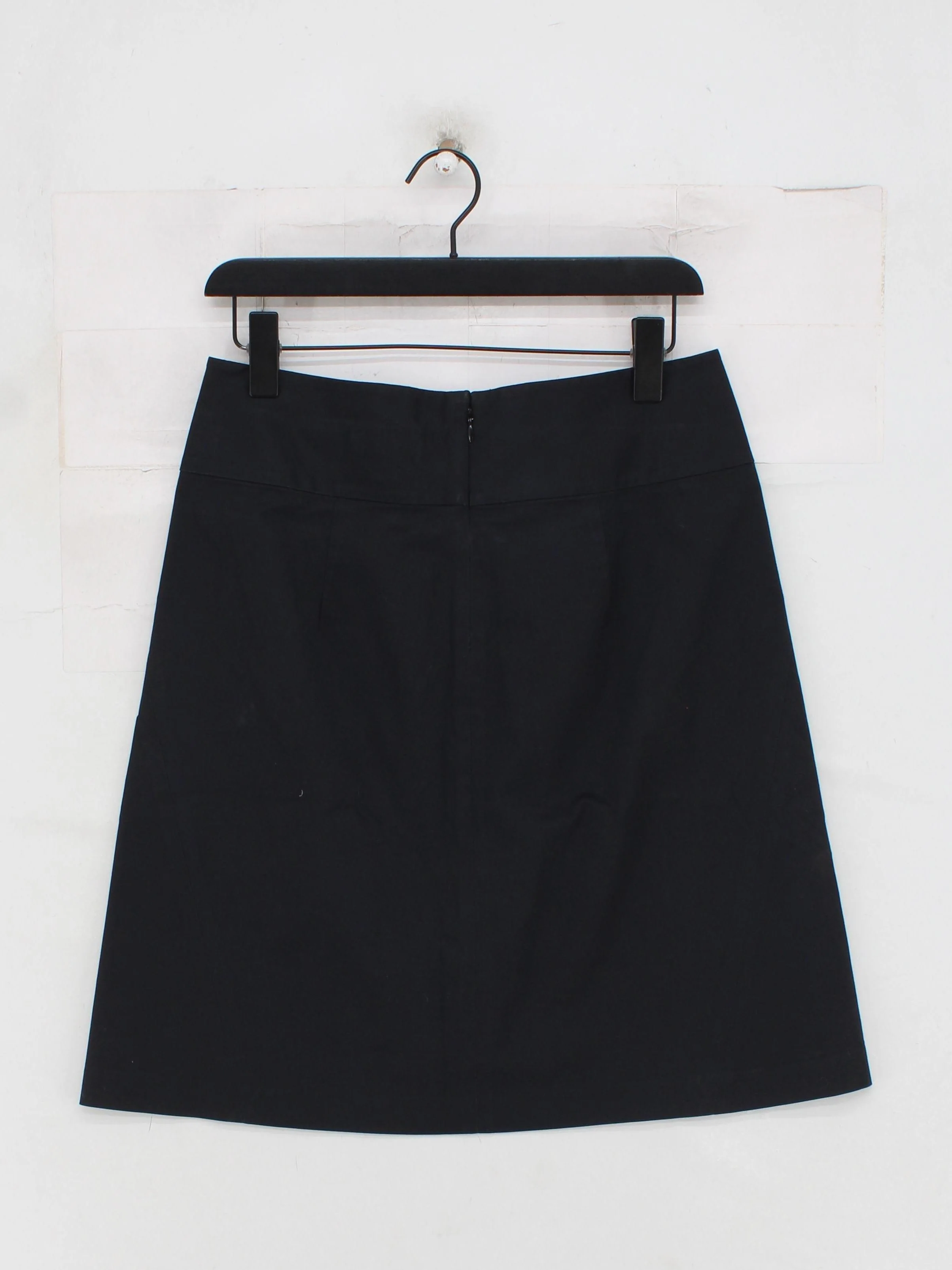 Banana Republic Women's Midi Skirt UK 10 Black Cotton - Image 2